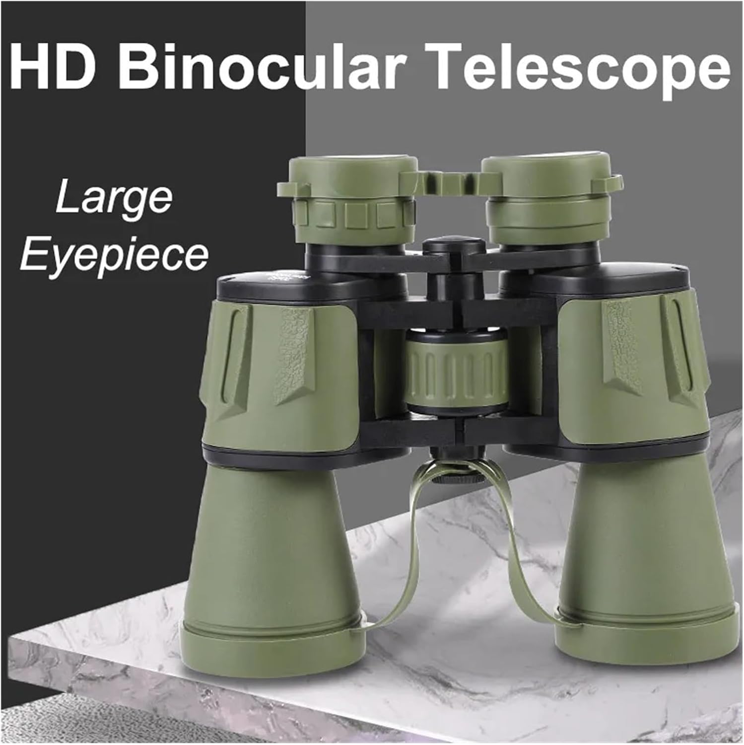 Outdoor Binoculars 20x50 Survival Gear Zoom Binoculars High Power Binoculars - Green