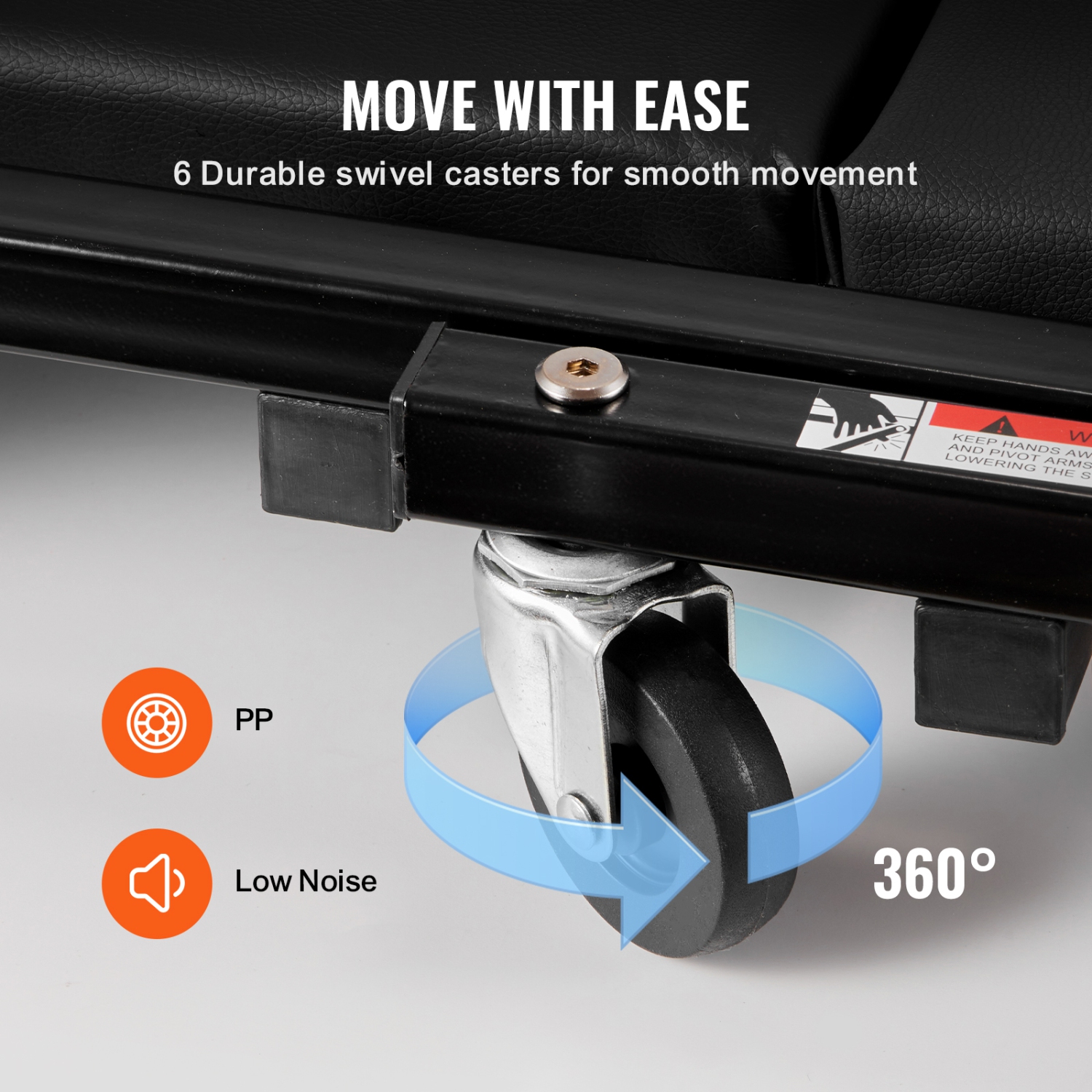 Creeper de garage pliable VEVOR de 40&nbsp;po Z, tabouret rampant mécanicien pliant à roulettes 450&nbsp;lb, avec 6 roues universelles, cadre en