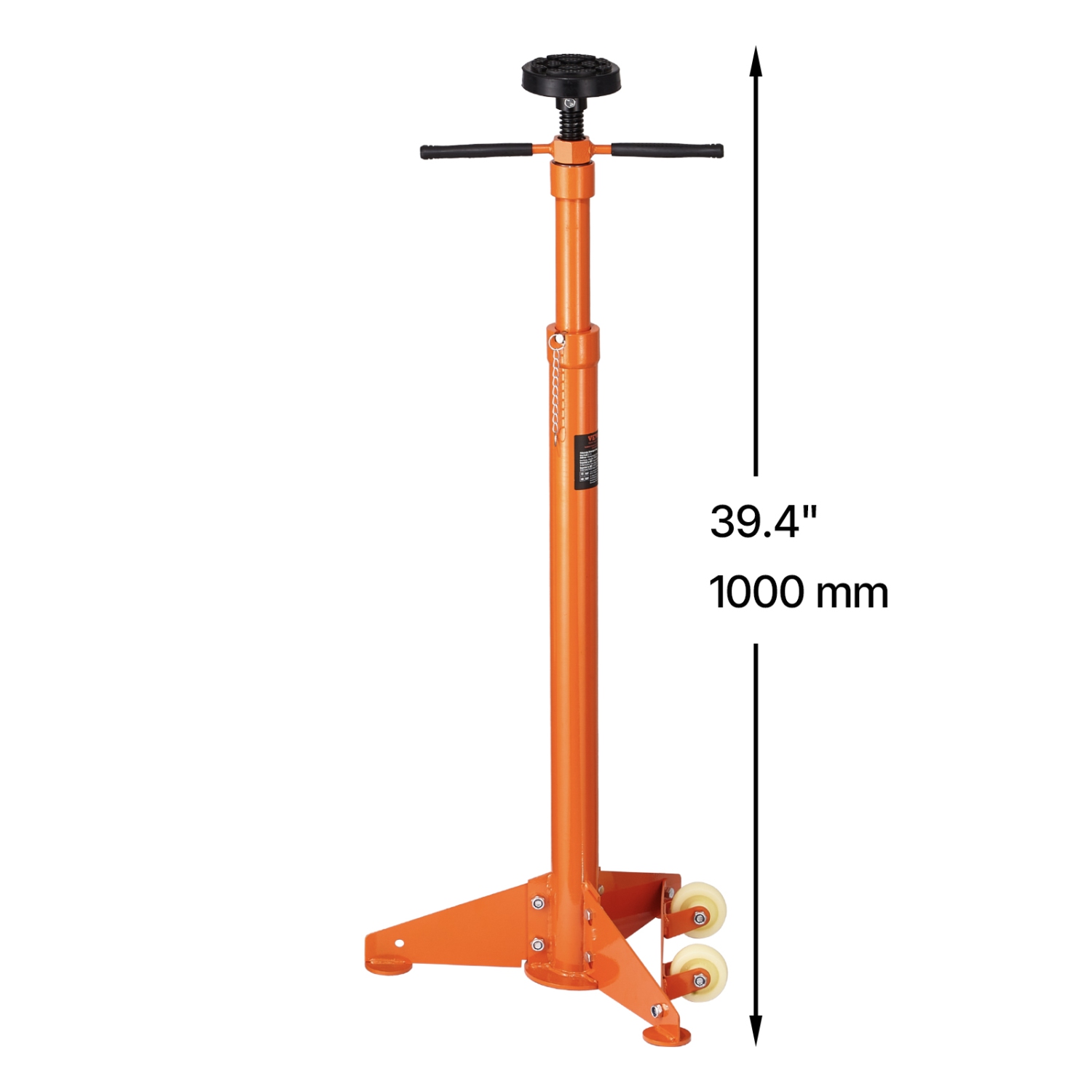 Support de support de treuil à capacité en tonnes VEVOR 3/4, support de cric de levage, levage de 38,4 à 75,4&nbsp;po, poignée d'essorage montée sur