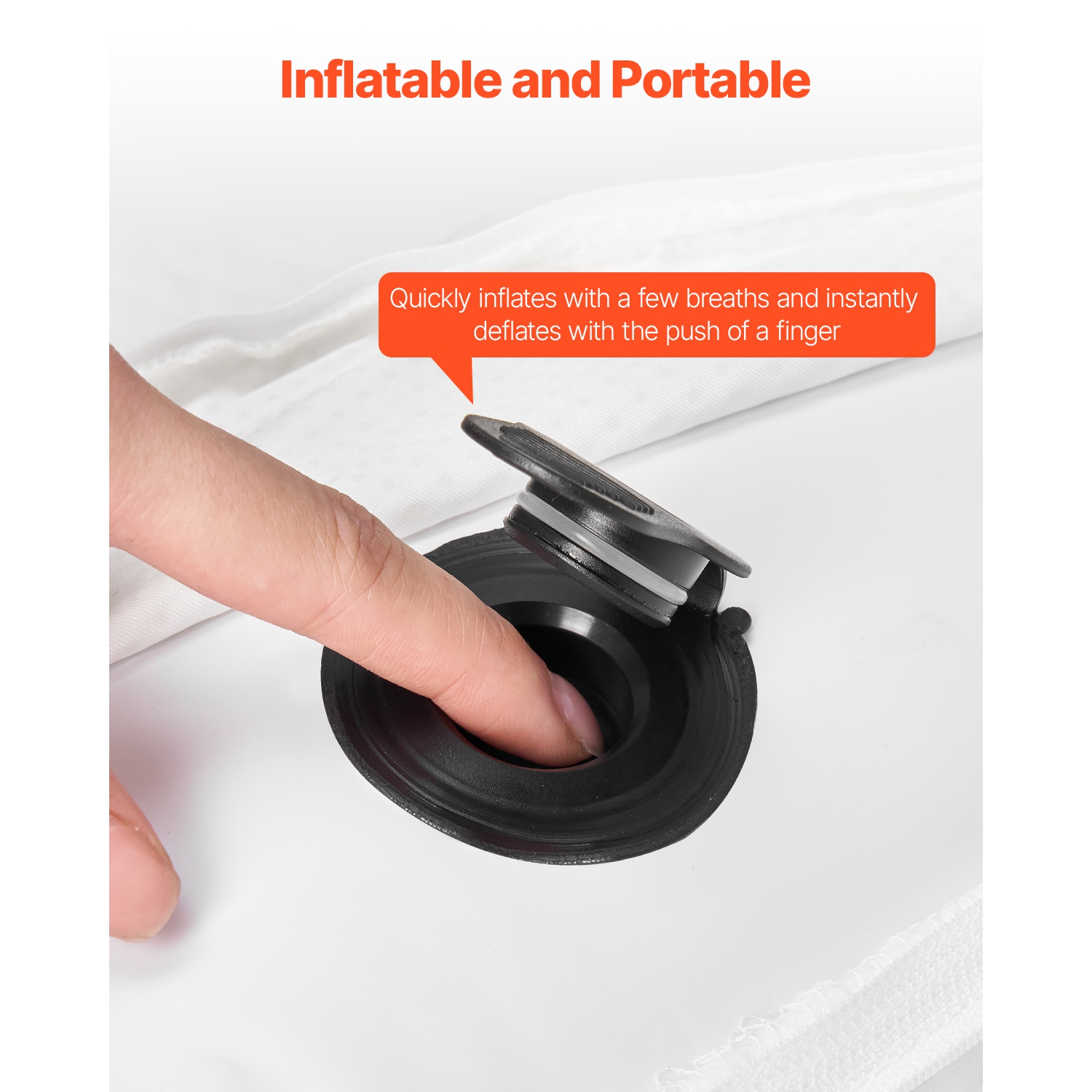 VEVOR 52-inch Bed Bumper for Toddlers, Inflatable Bed Guard Rail with Safety Flap, 2-Pack Toddler Bedrail Bumpers with Non-Slip Bottom &