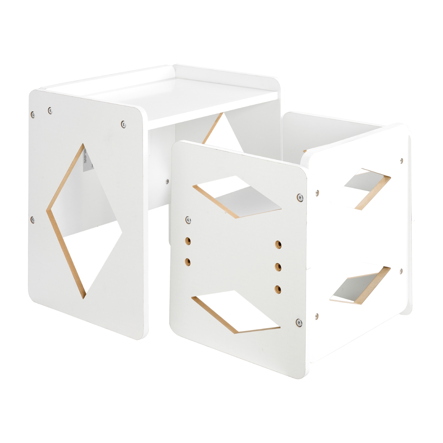 VEVOR 1-5 Aged Montessori Weaning Table and Chair Set, Wooden Toddler Table and Chair Set, Adjustable Height Kids Montessori Chair and Activity