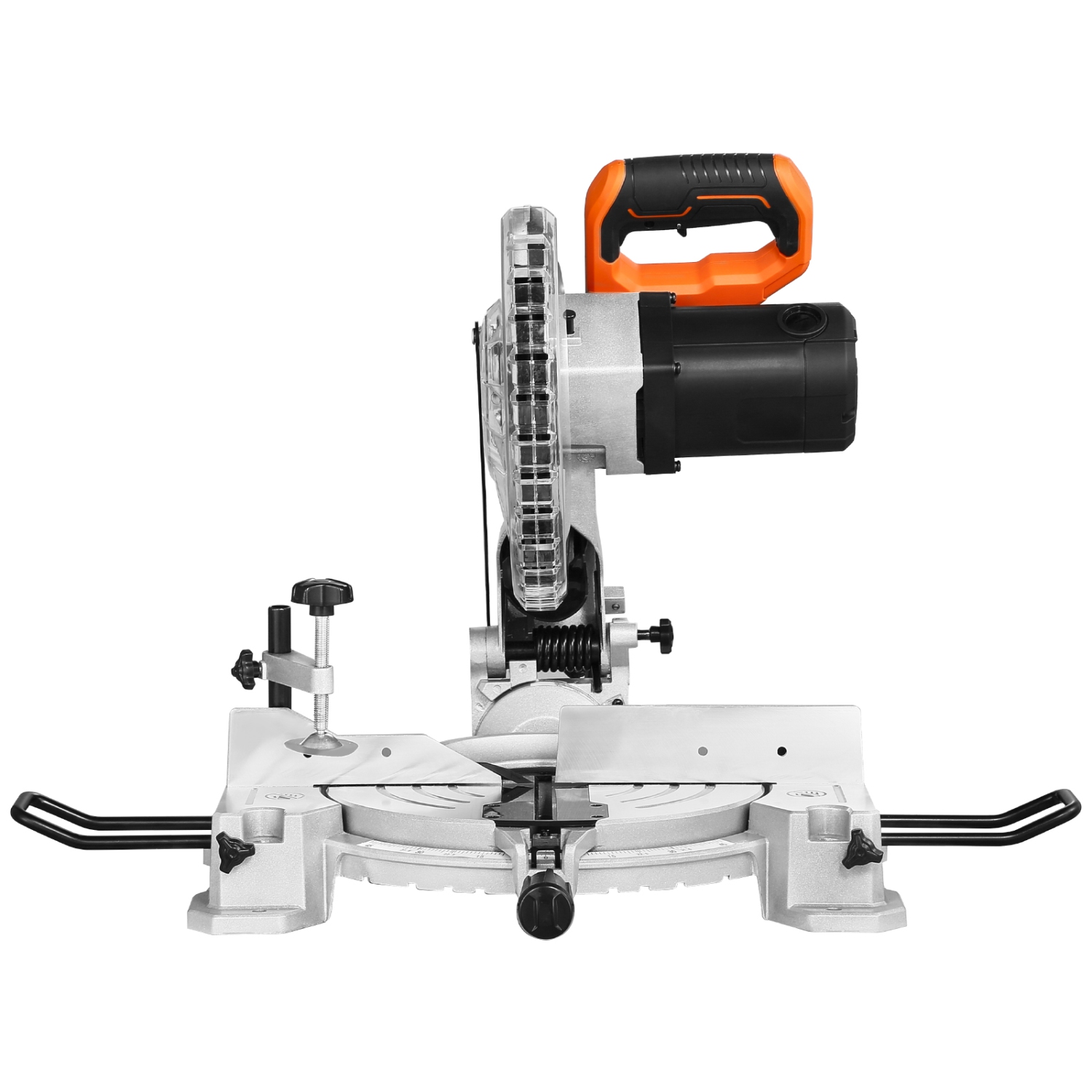 Scie à onglets combinée VEVOR, lame de 10&nbsp;po, moteur de 15 A, 60 dents, biseau simple avec fil de 0 à 45°, alignement précis LED, angle