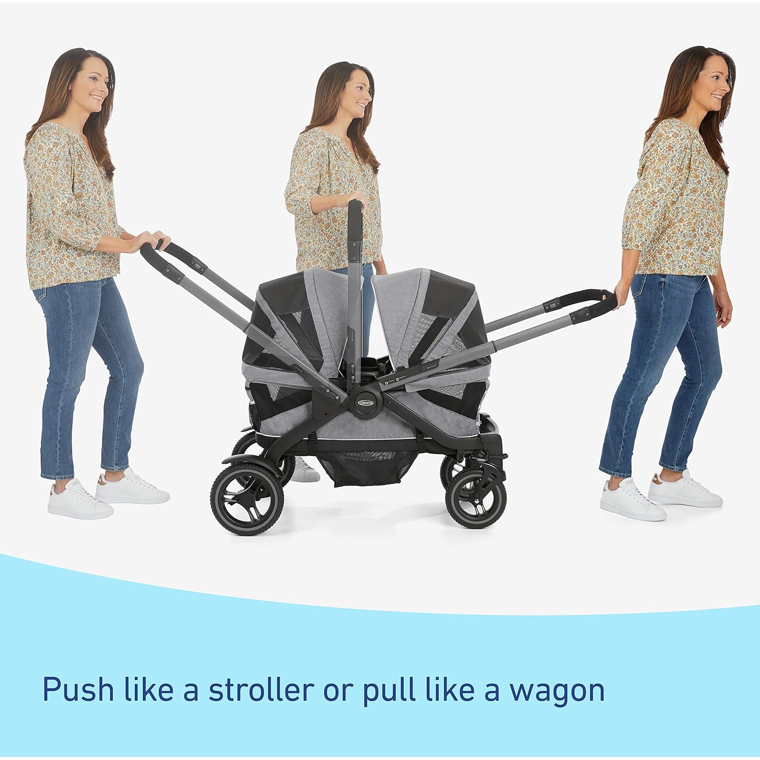 Graco Modes Adventure Stroller Wagon, Foldable 2 Seater Wagon for Kids, Teton