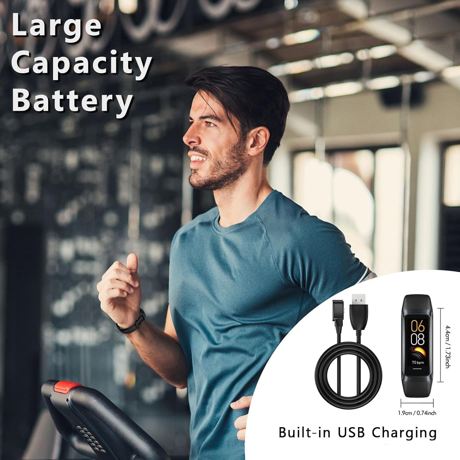 Fitness Tracker with 24/7 Heart Rate Blood Oxygen Sleep Monitor,Activity Tracker with AMOLED Touch Color Screen