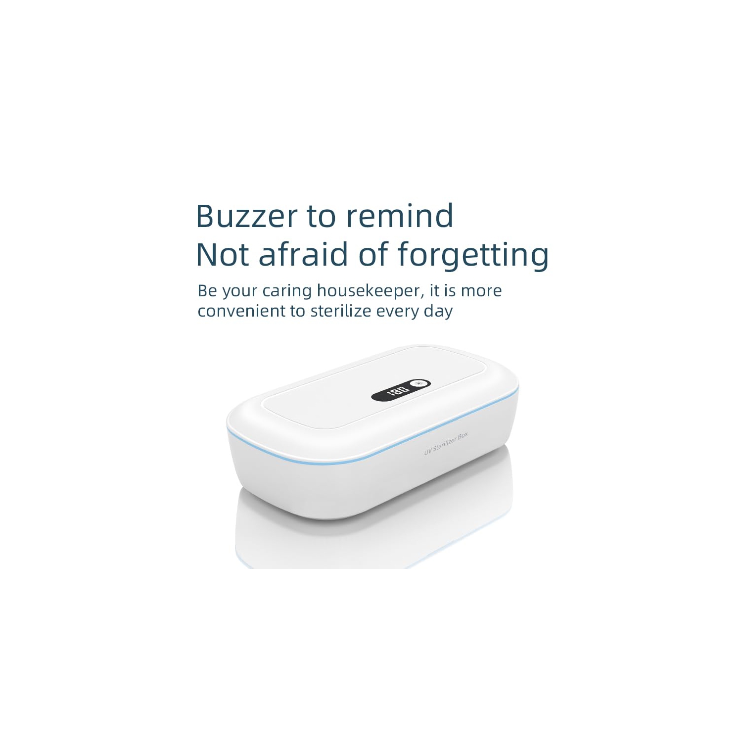 Boîte désinfectante UV Light pour téléphone intelligent, Assainisseur léger UV C pour téléphone portatif pour téléphone intelligent, brosse à dents,