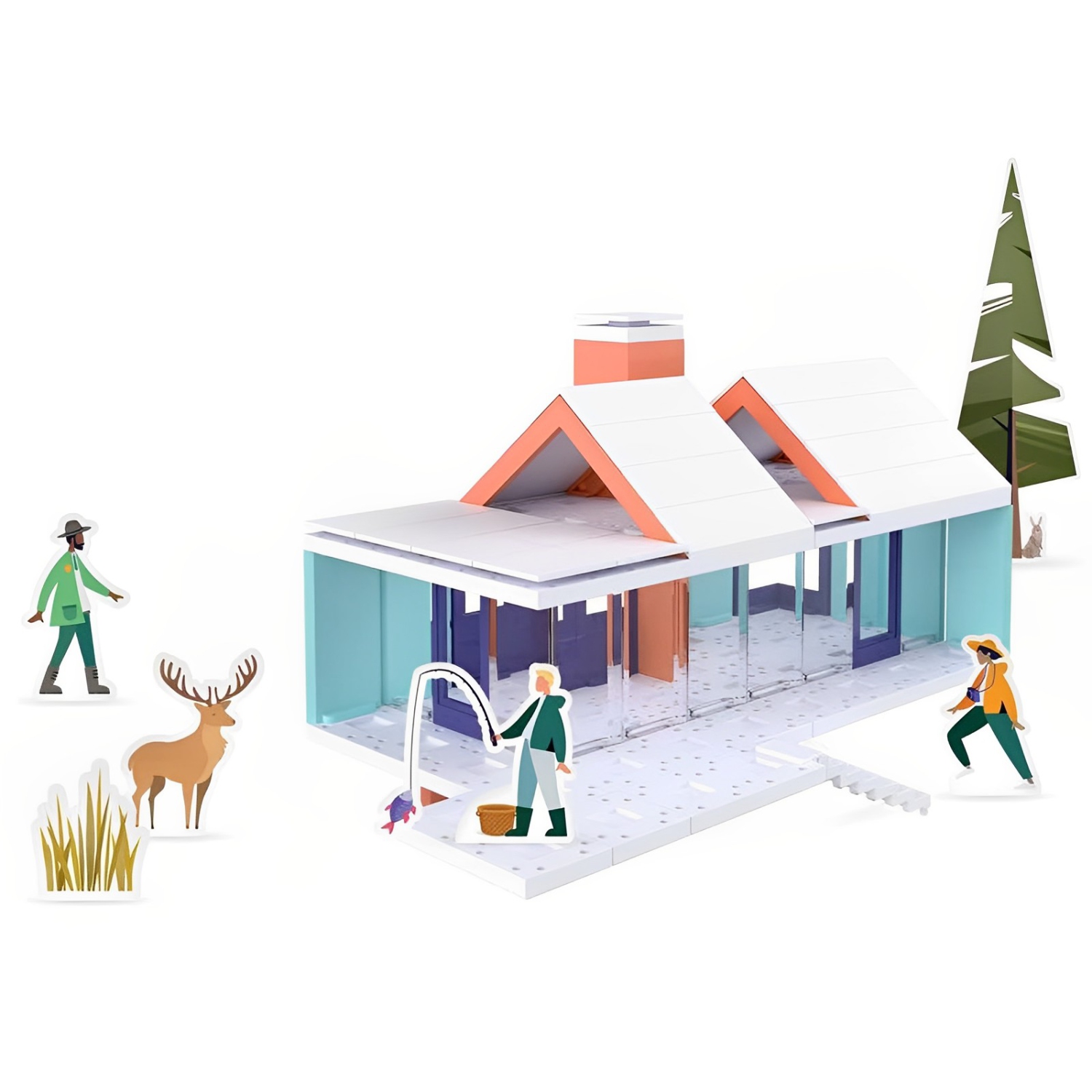 Arckit Mountain Living Building Kit - STEM Educational Toy - Miniature Alpine House Model - Architecture for Kids & Adults