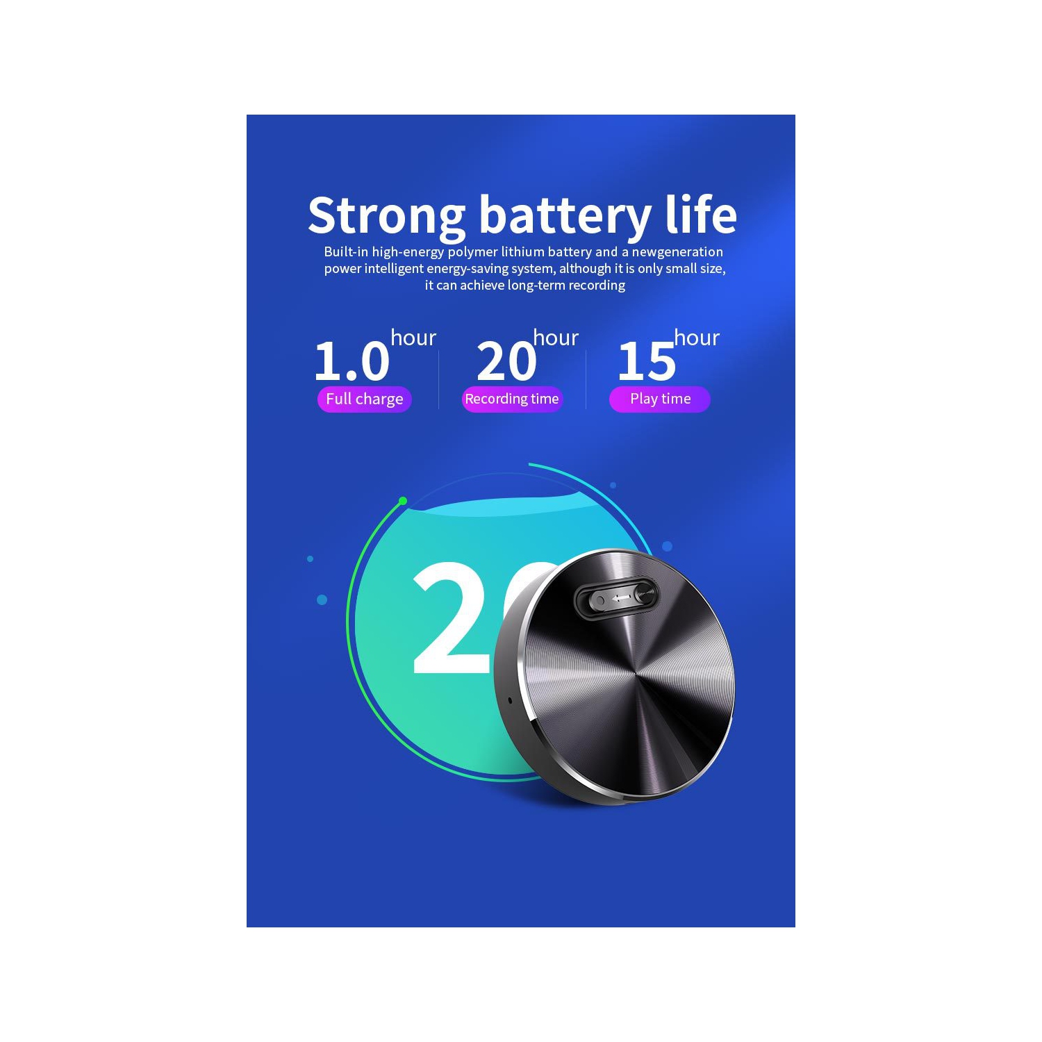 Recording pen high-definition noise reduction and air-conditioning recorder for students to record class meetings, portable recorder—16GB