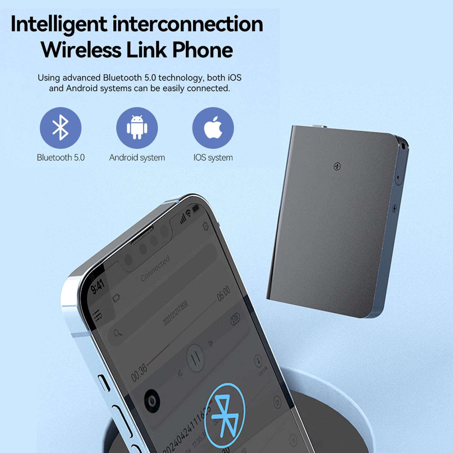 AI Recorder ChatGPT Intelligent Transcription and Translation Recorder APP Control Recording—16GB