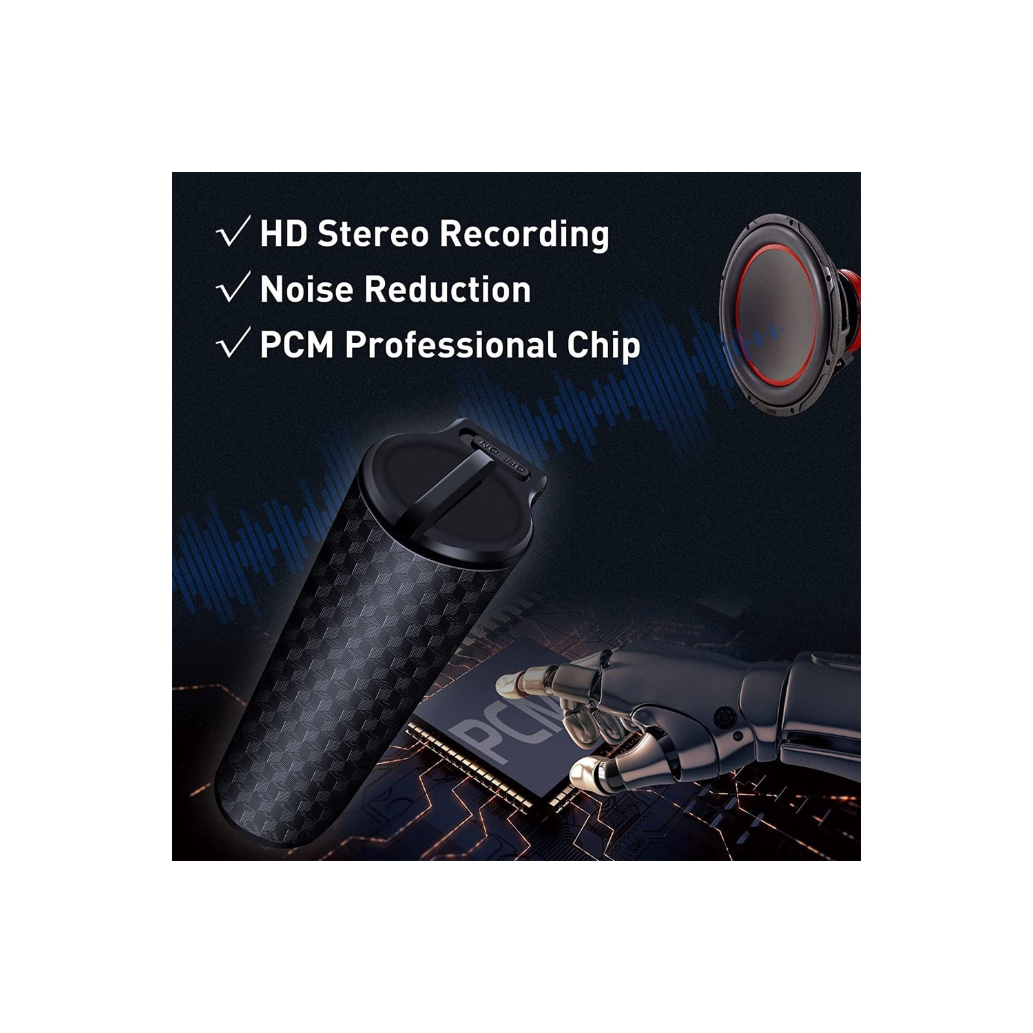 Enregistreur magnétique avec enregistreur de vol de longue durée pour les cours, les réunions d'affaires, l'enregistreur intelligent à commande