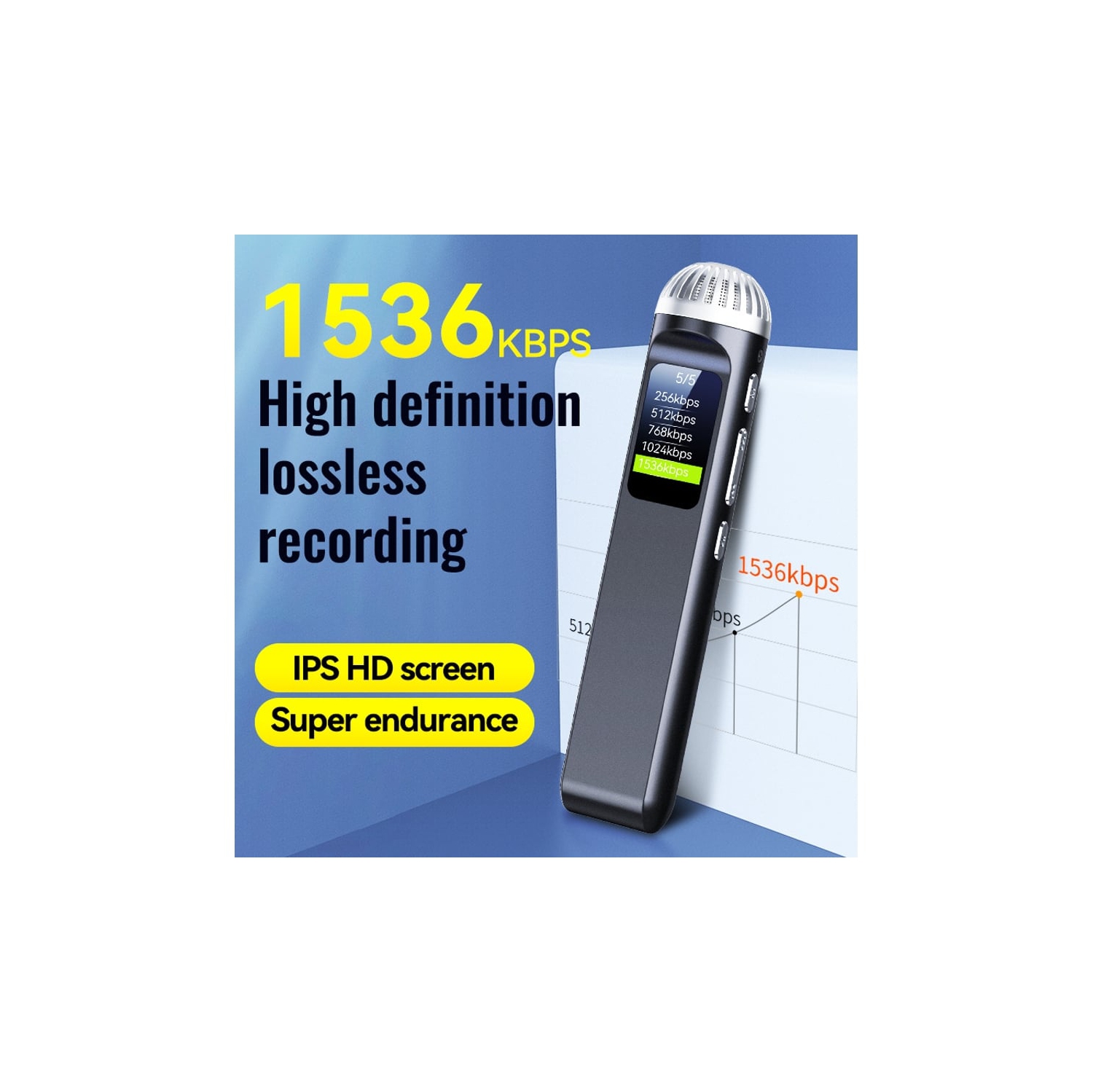 HD noise reduction voice recorder portable voice recorder voice-controlled recording MP3 player-32GB