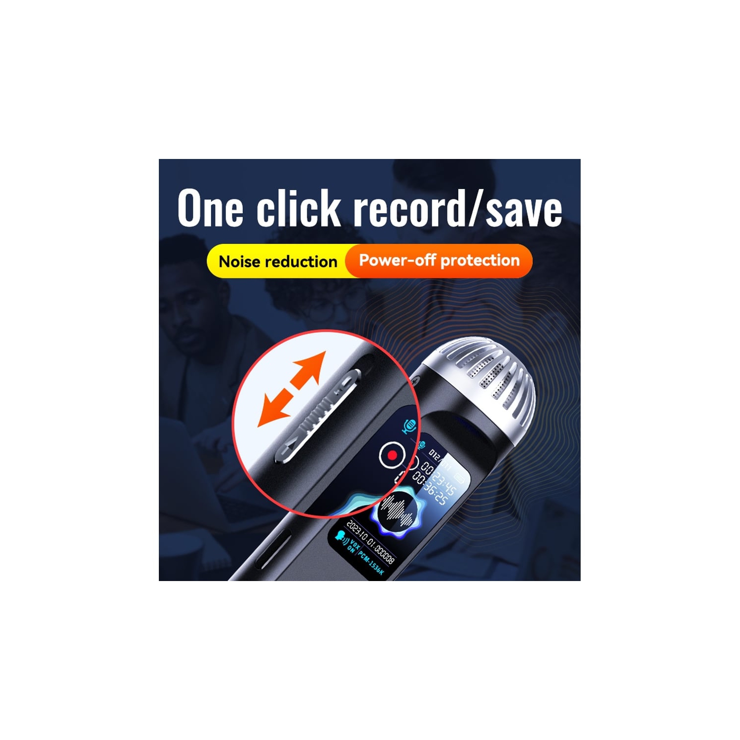 HD noise reduction voice recorder portable voice recorder voice-controlled recording MP3 player-32GB