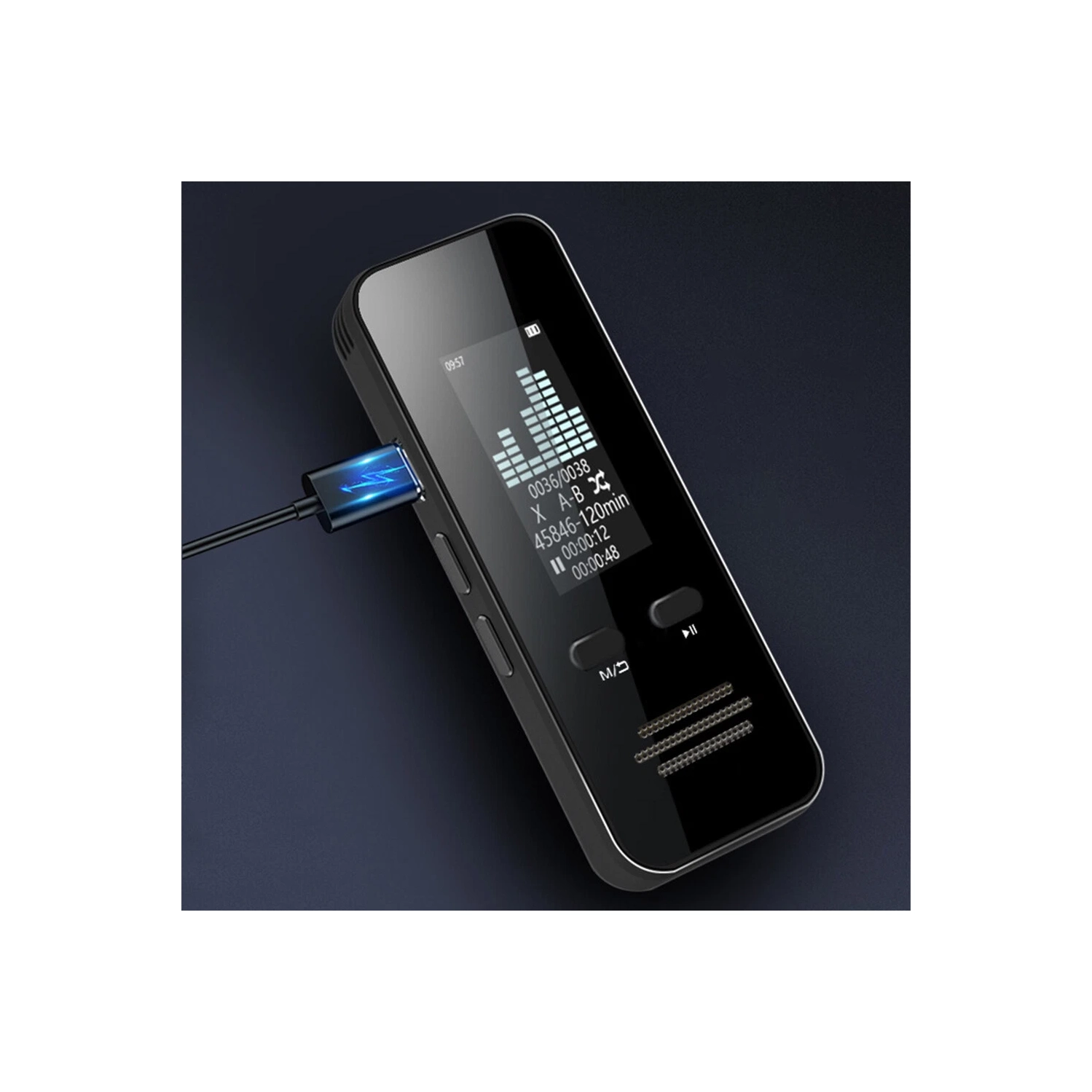 Bluetooth call recorder professional high-definition noise reduction class meeting portable back clip MP3 external speaker - 16GB