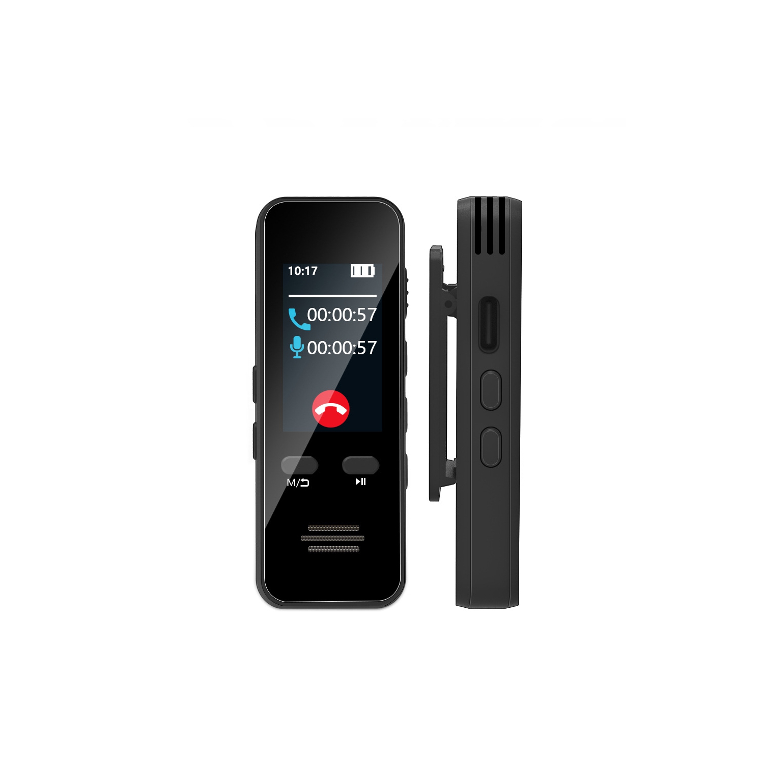 Bluetooth call recorder professional high-definition noise reduction class meeting portable back clip MP3 external speaker - 64GB