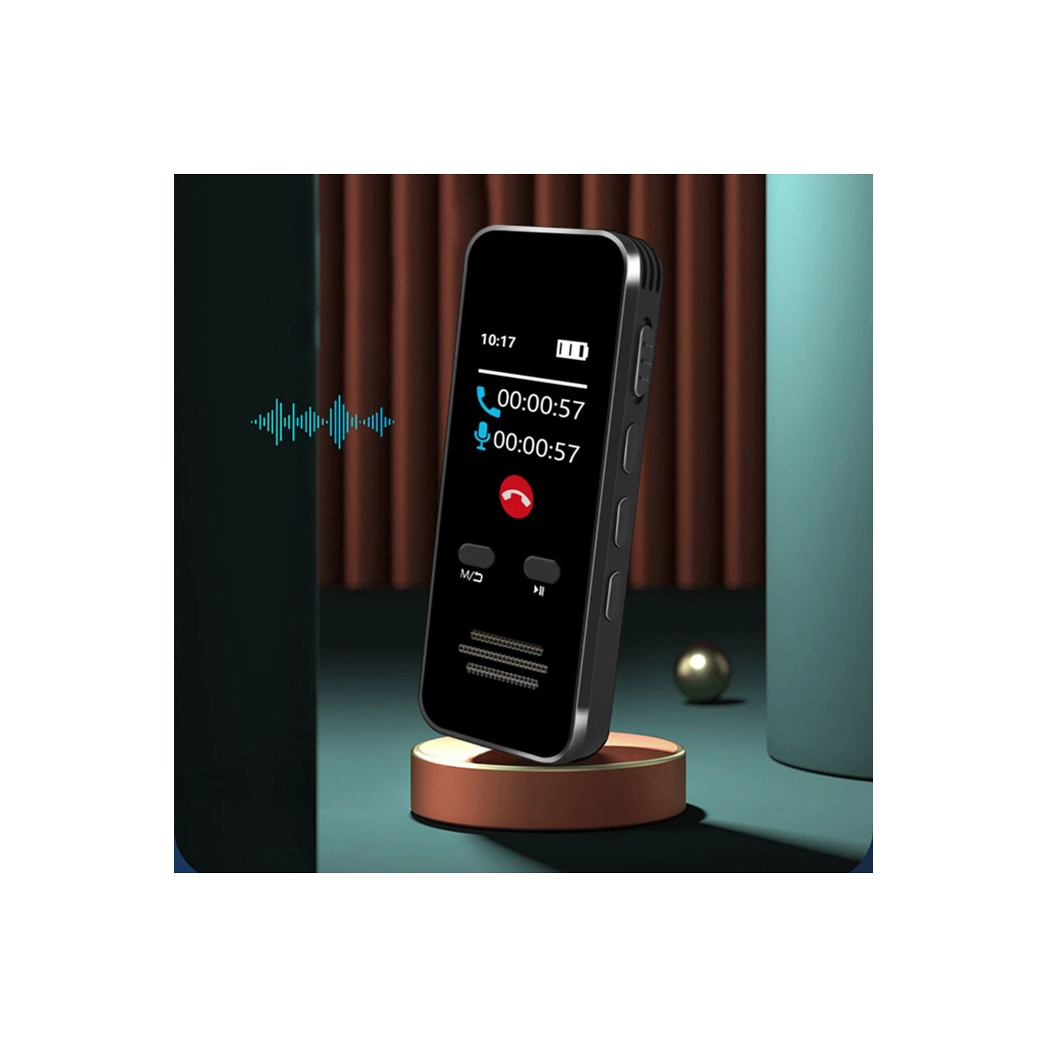 Bluetooth call recorder professional high-definition noise reduction class meeting portable back clip MP3 external speaker - 64GB