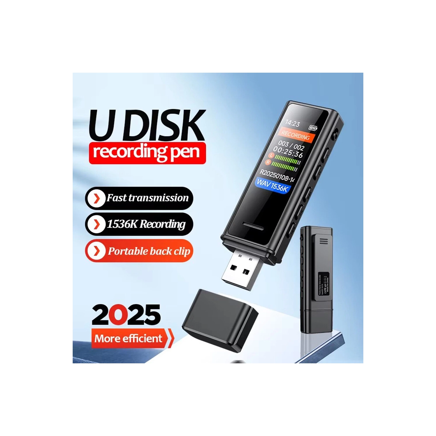 Mini USB digital voice recorder sound voice flash drive USB recorder - 64GB
