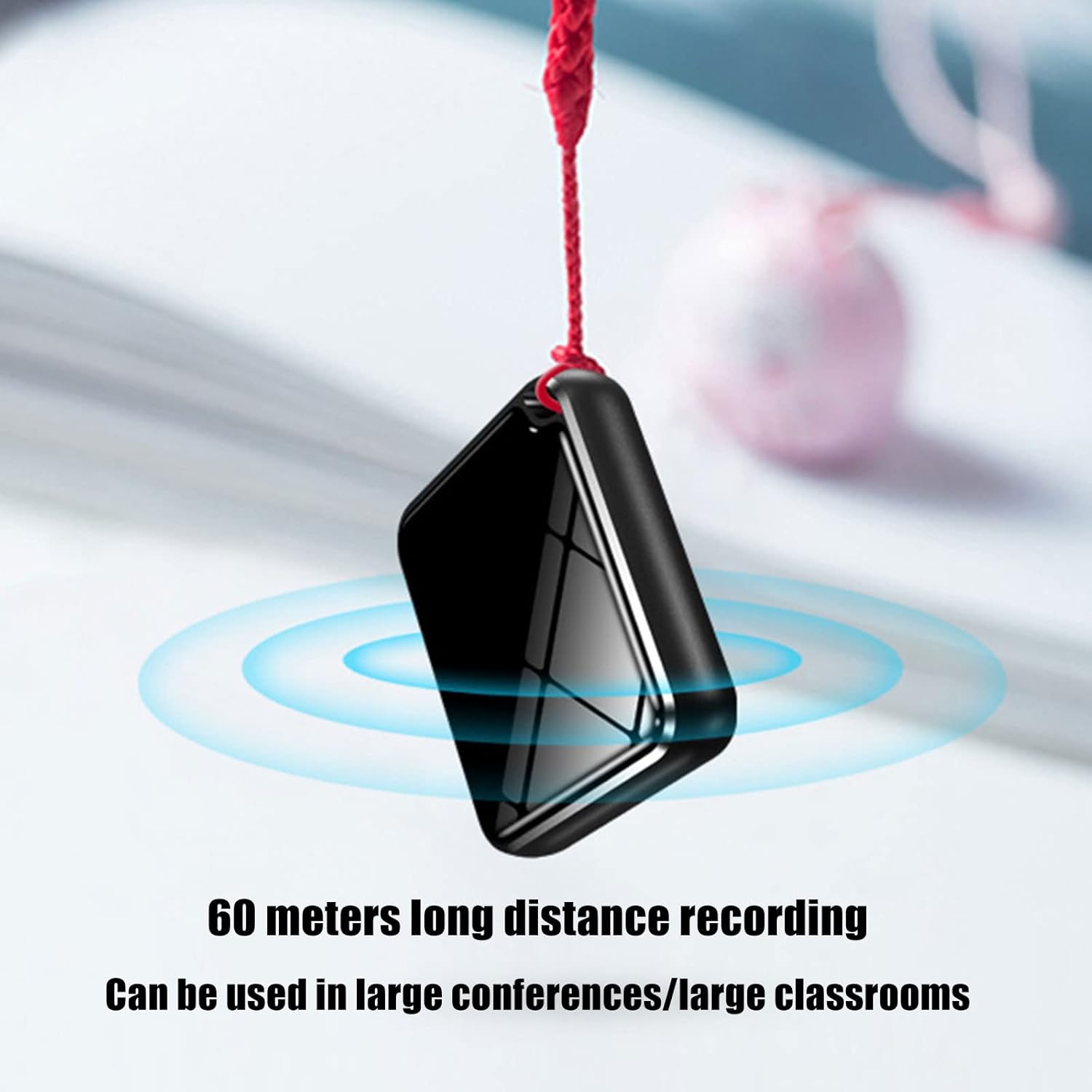 Mini-enregistreur de réduction de bruit HD Enregistreur de conférence Enregistrement portatif d'une touche 1536 Ko - 8 Go