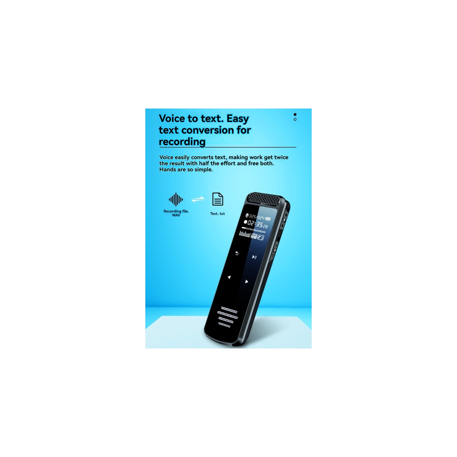 Recording pen portable voice-controlled recording device MP3 student class recorder--64GB