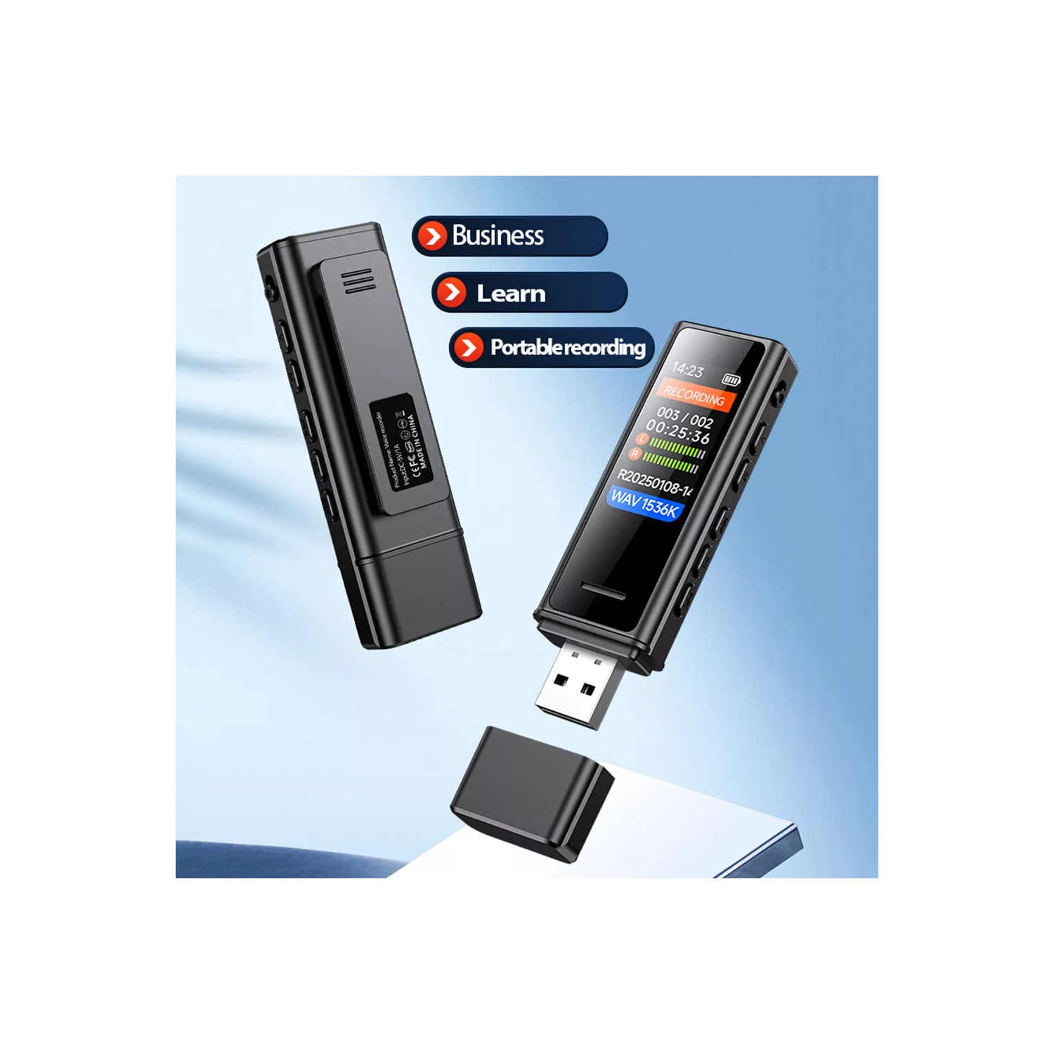 Mini USB digital voice recorder sound voice flash drive USB recorder - 8GB