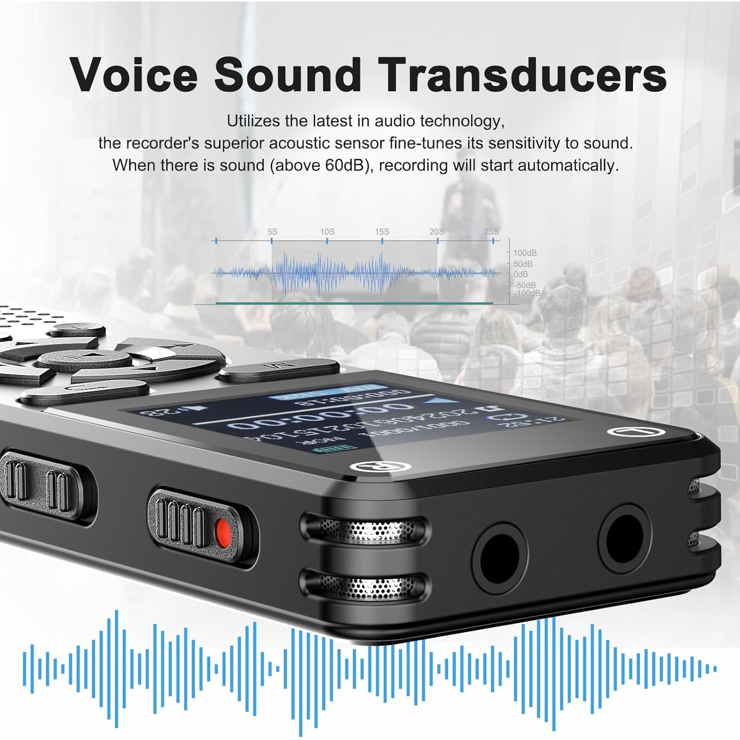 Digital recorder for lectures and meetings - Recorder Recorder MP3 player external speaker function recorder-128GB