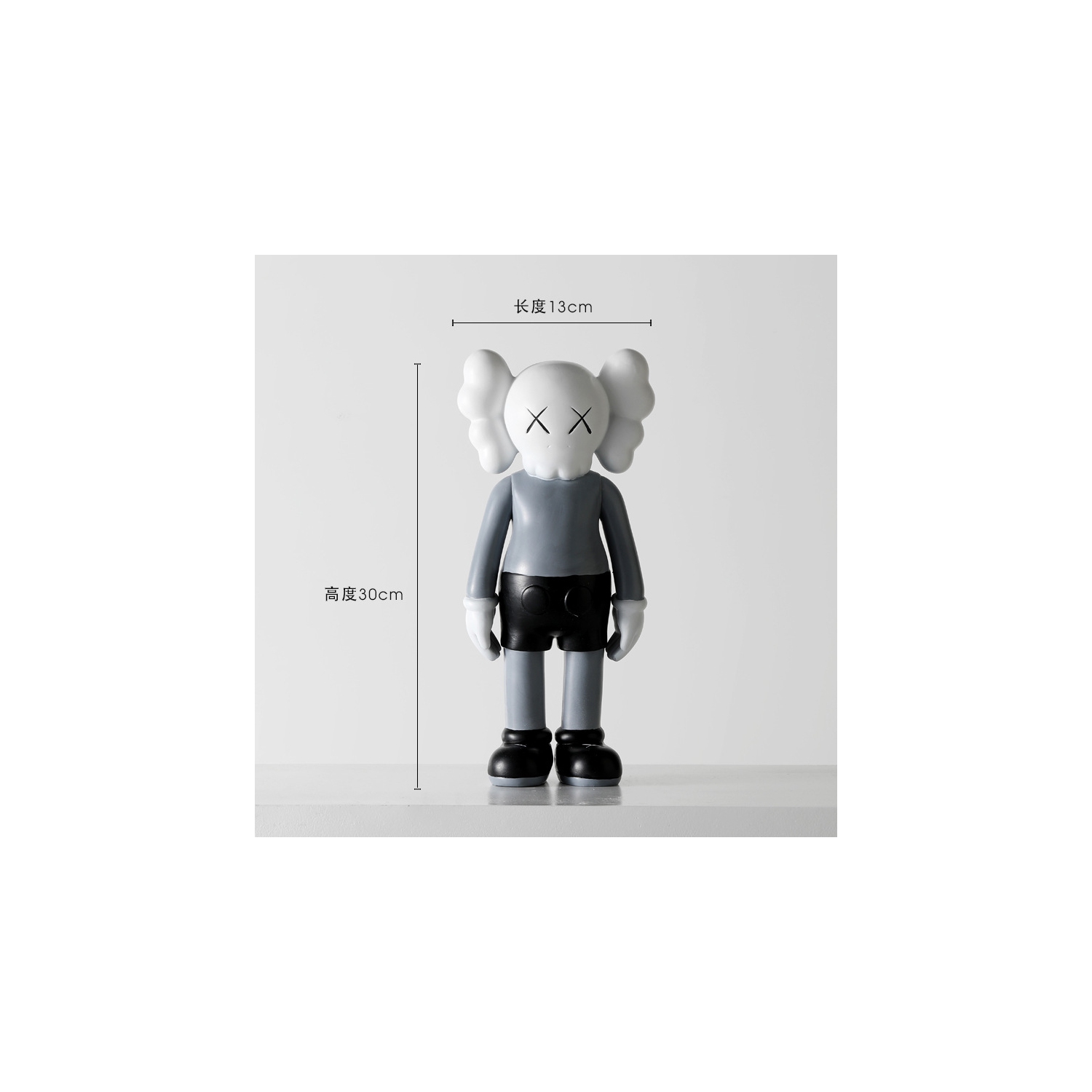 Resin ornaments | Living room and study room decorative sculptures | Dustproof and easy to clean | Art collection gifts Non-slip base | Gray standing