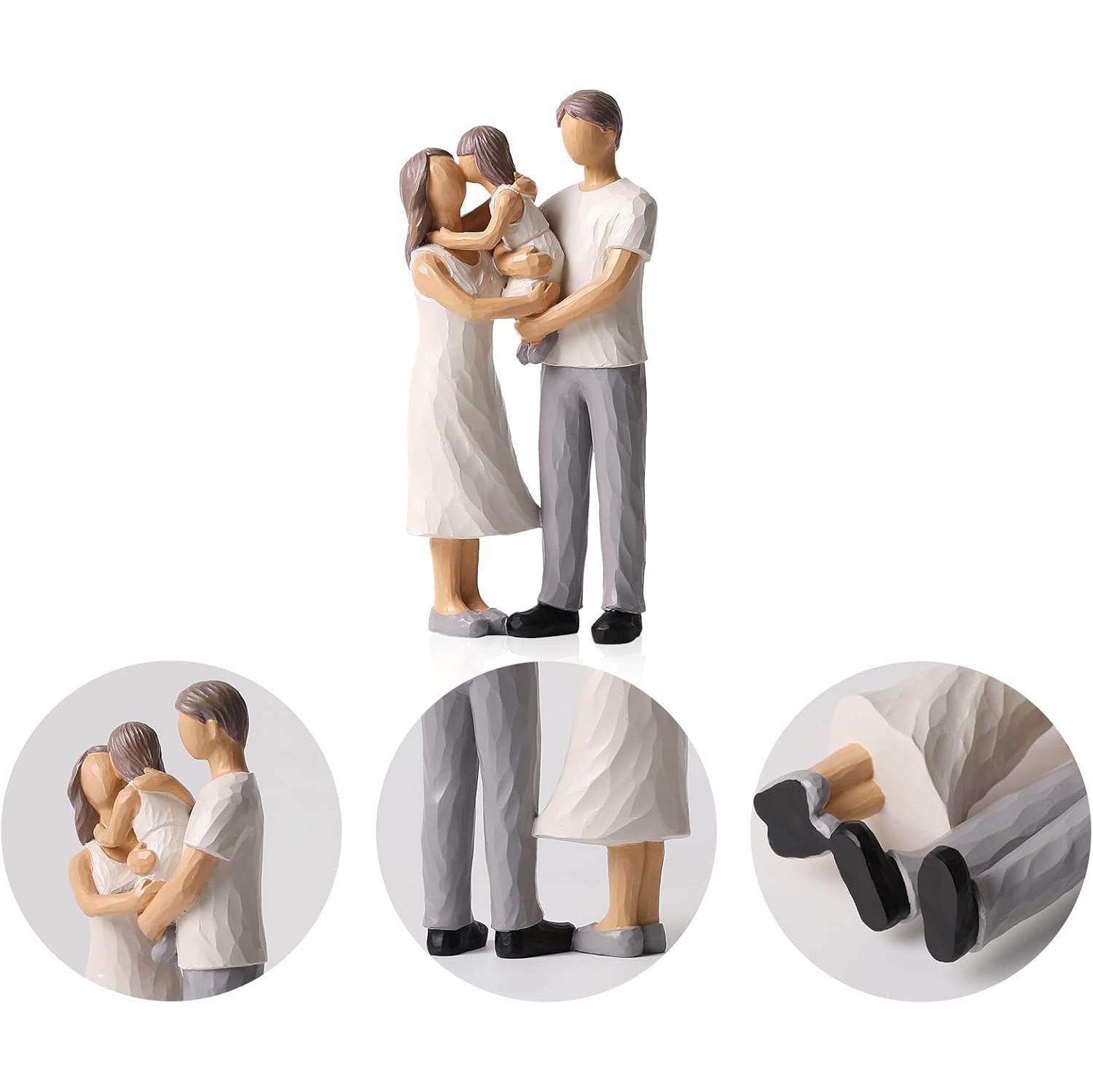 Resin figure ornaments | Living room and study room decorative sculptures | Dust-proof and easy to clean | Art collection gift non-slip base non-slip