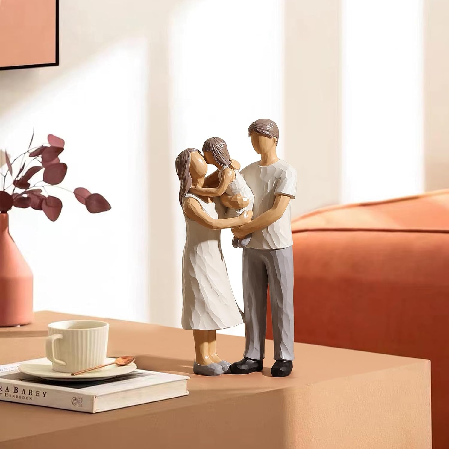 Resin figure ornaments | Living room and study room decorative sculptures | Dust-proof and easy to clean | Art collection gift non-slip base non-slip