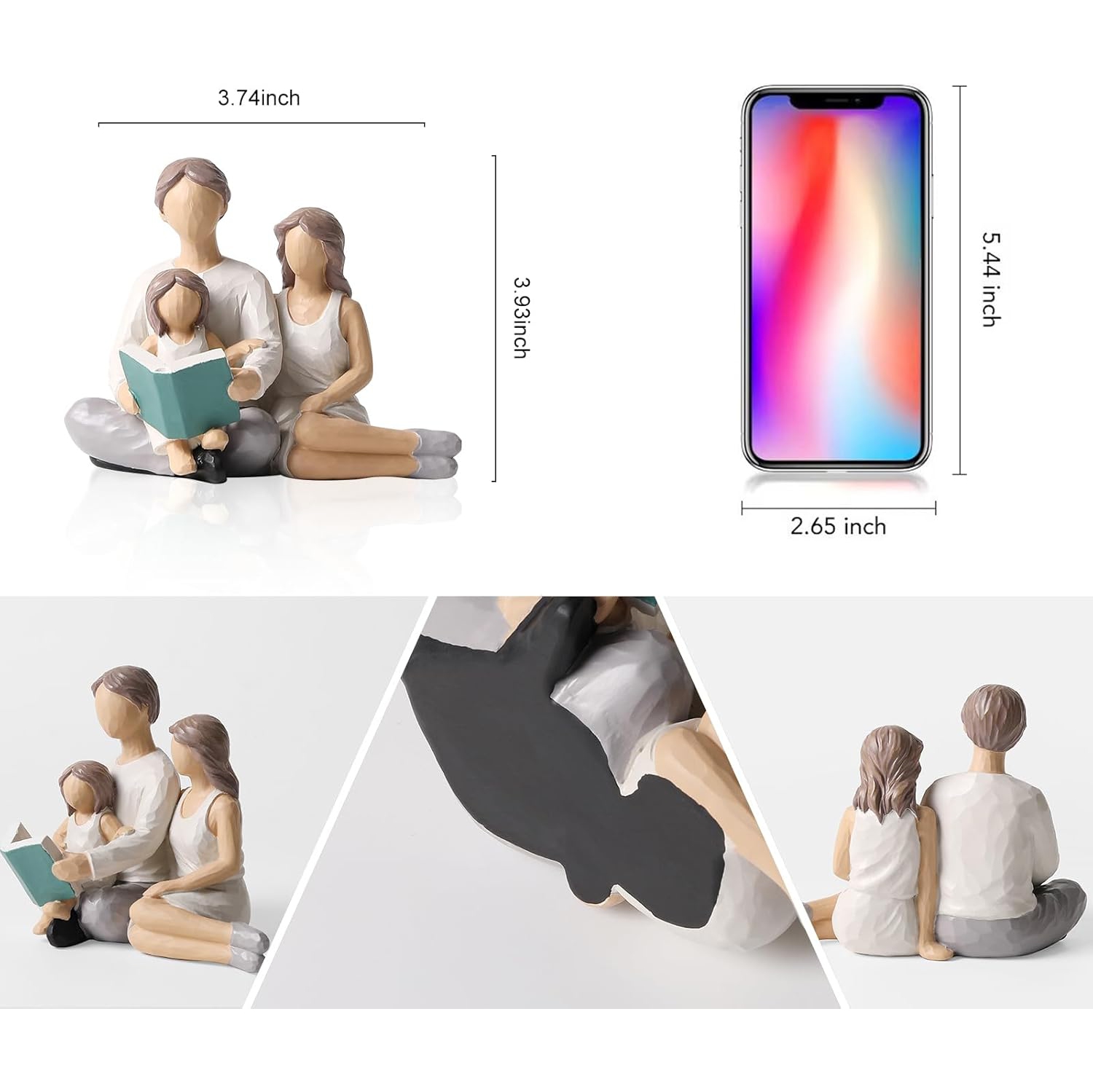 Resin figure ornaments | Living room and study room decorative sculptures | Dust-proof and easy to clean | Art collection gift non-slip base non-slip