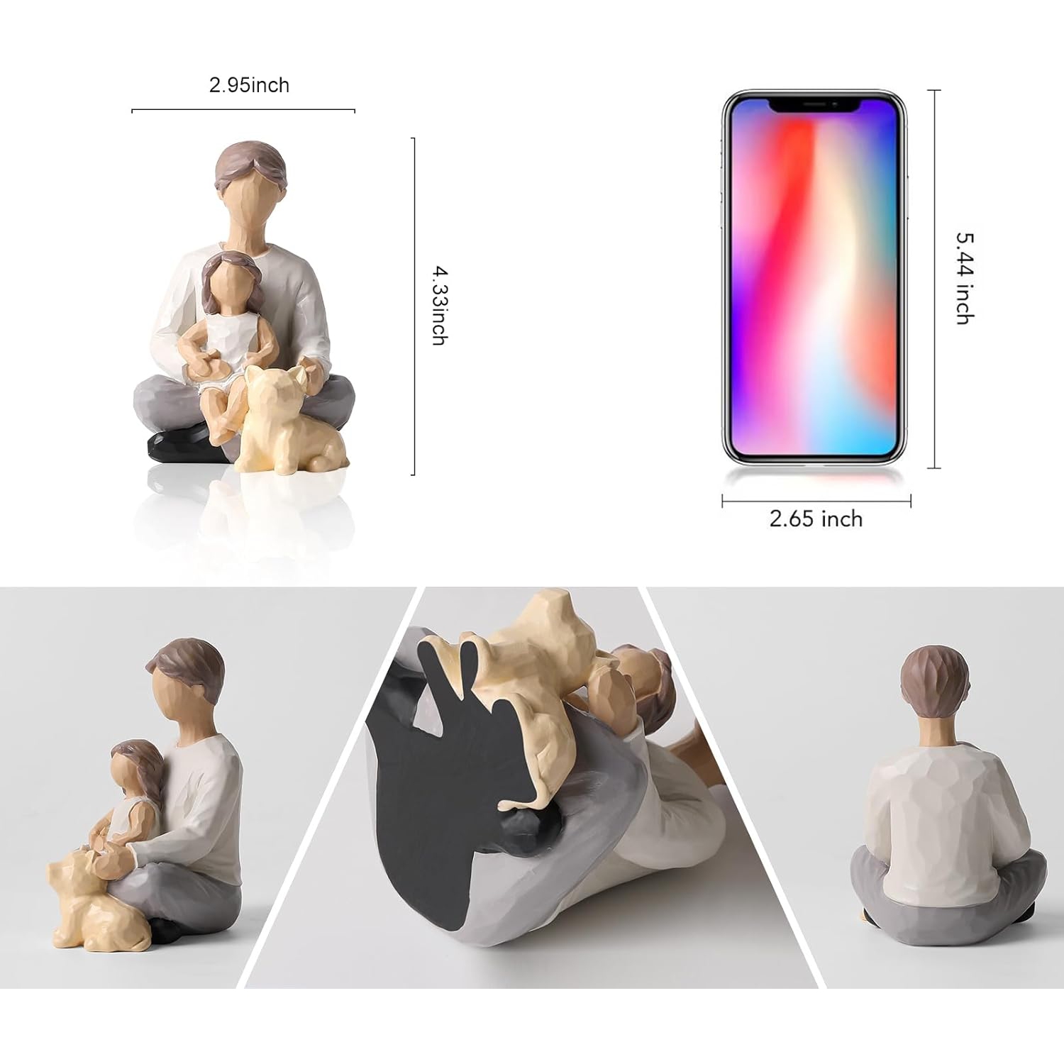 Resin figure ornaments | Living room and study room decorative sculptures | Dust-proof and easy to clean | Art collection gift non-slip base non-slip