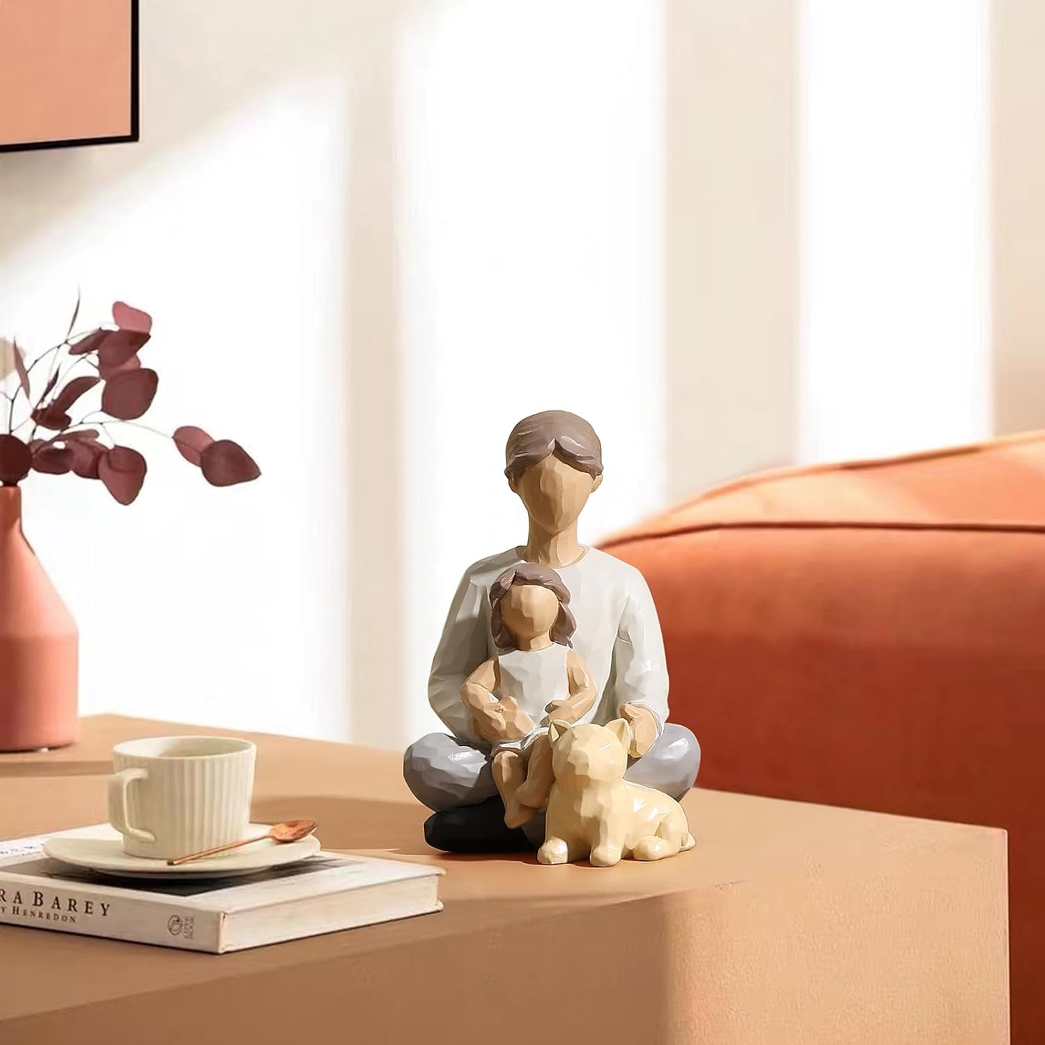 Resin figure ornaments | Living room and study room decorative sculptures | Dust-proof and easy to clean | Art collection gift non-slip base non-slip