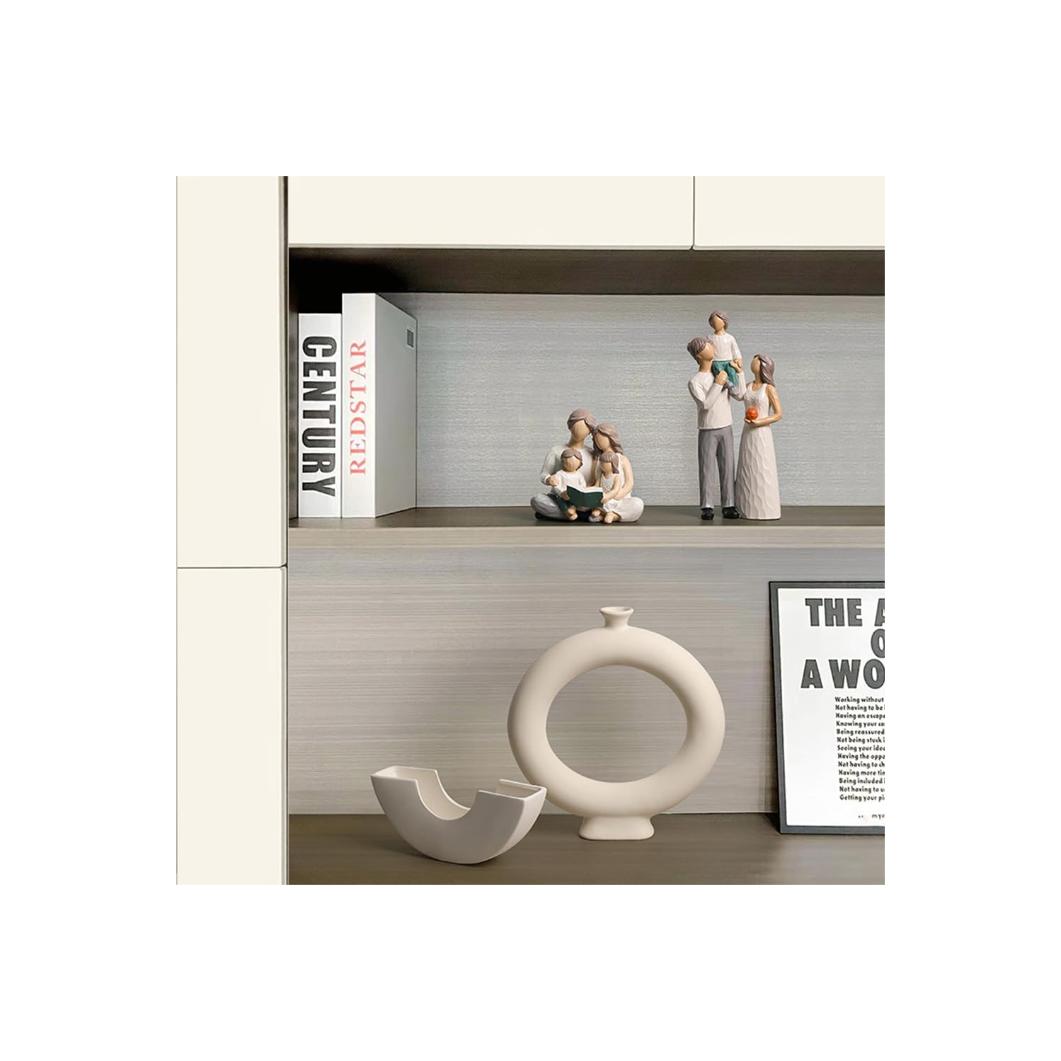 Resin figure ornaments | Living room and study room decorative sculptures | Dust-proof and easy to clean | Art collection gift non-slip base non-slip