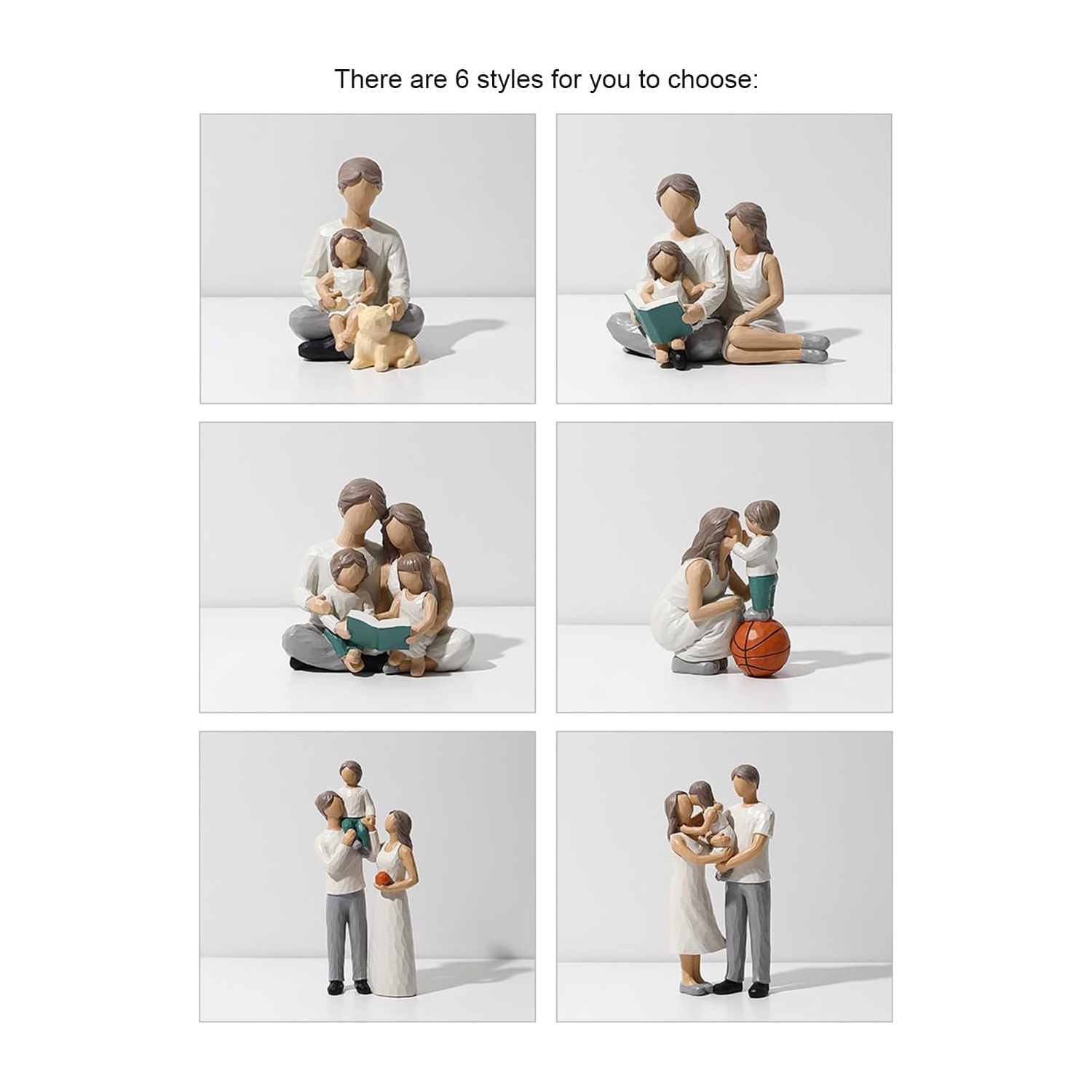 Resin figure ornaments | Living room and study room decorative sculptures | Dust-proof and easy to clean | Art collection gift non-slip base non-slip