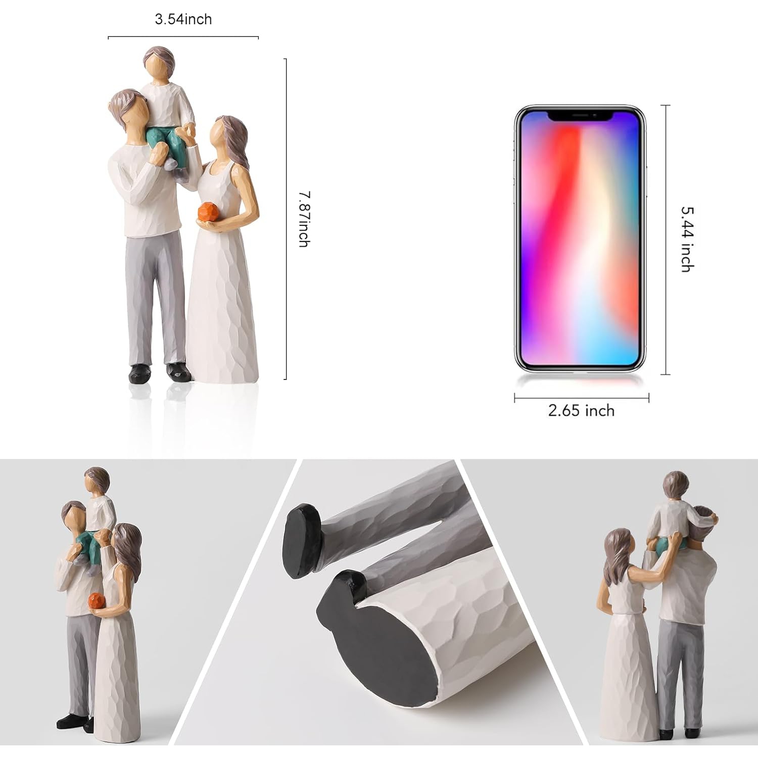 Resin figure ornaments | Living room and study room decorative sculptures | Dust-proof and easy to clean | Art collection gift non-slip base non-slip