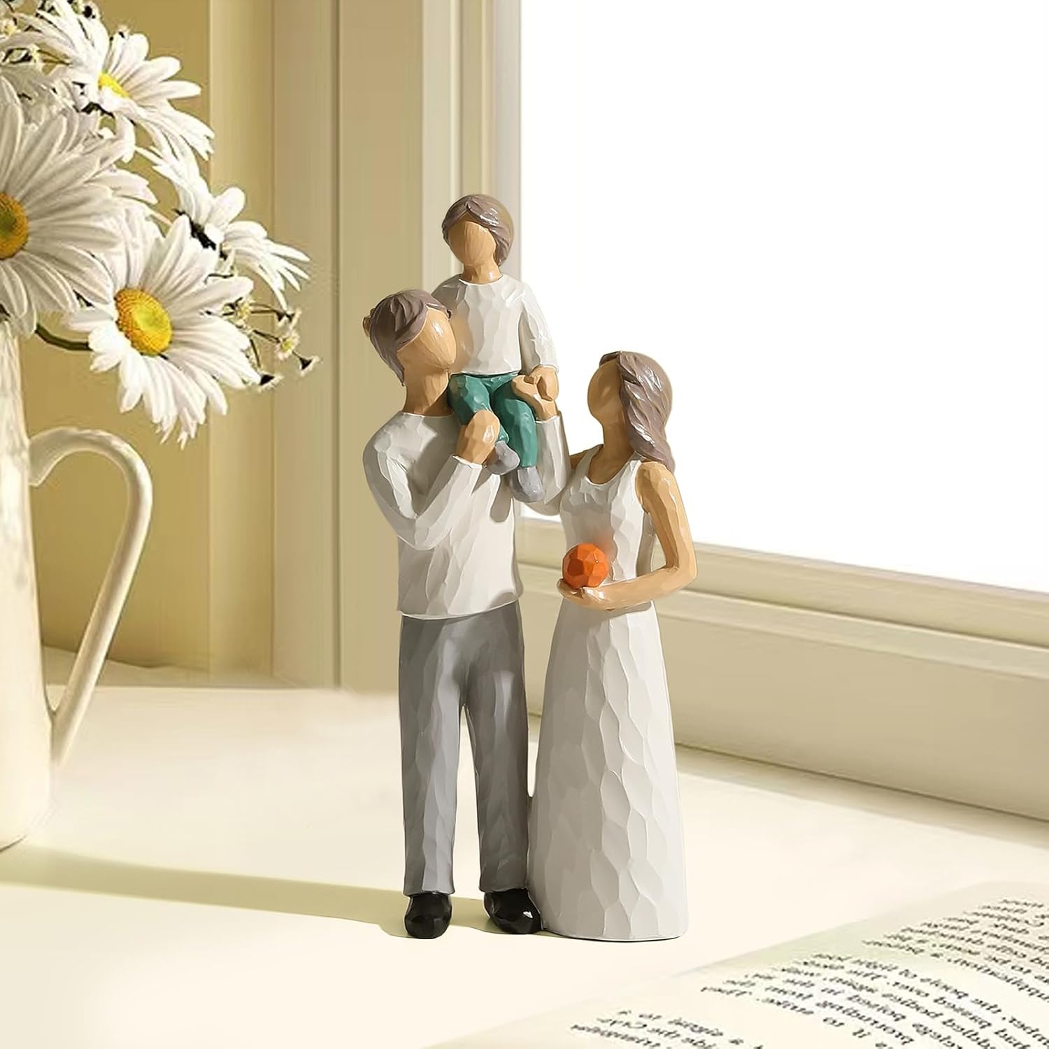 Resin figure ornaments | Living room and study room decorative sculptures | Dust-proof and easy to clean | Art collection gift non-slip base non-slip