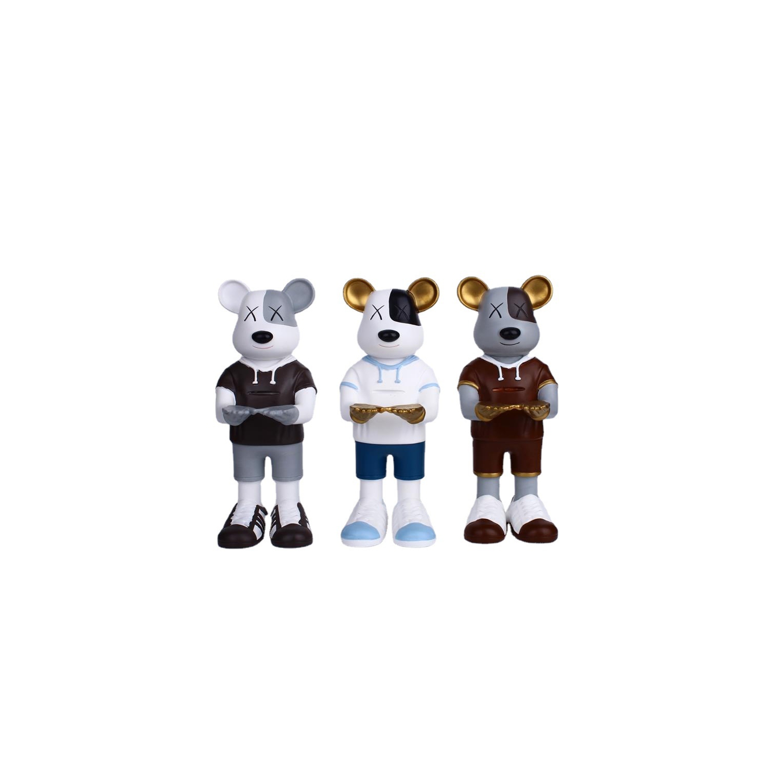 Light luxury European style violent bear resin sculpture Creative living room bedroom decoration Home wine cabinet TV cabinet decoration