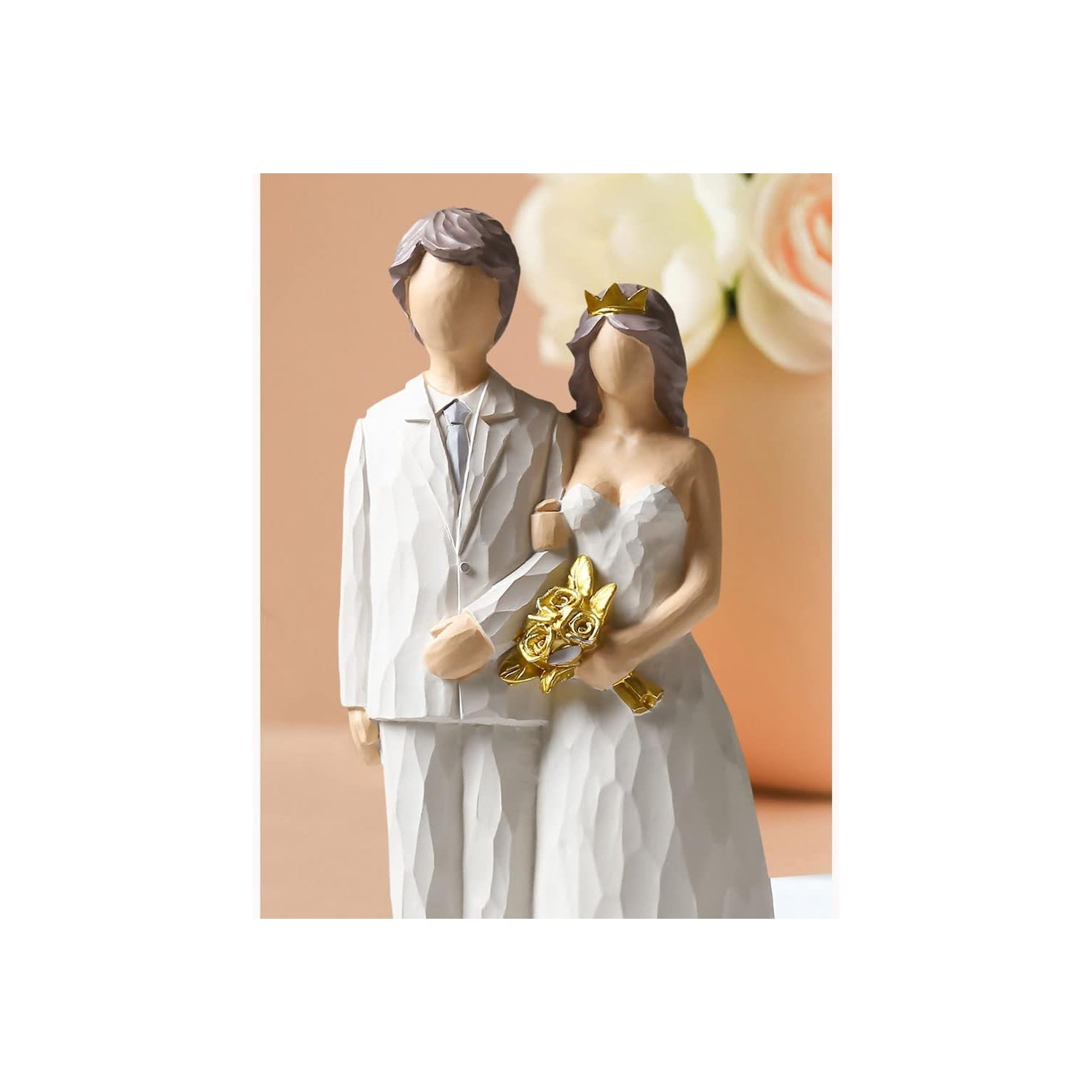 Resin figure ornaments | Living room and study room decorative sculptures | Dust-proof and easy to clean | Art collection gift non-slip base non-slip