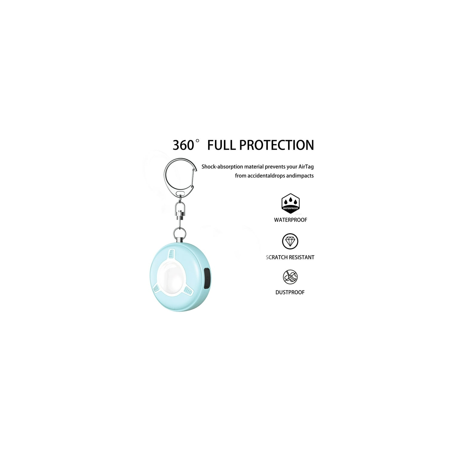 130dB smart anti-wolf alarm - sound and light dual alarm + LED flashlight Portable keychain design Safety protection for women when running at night
