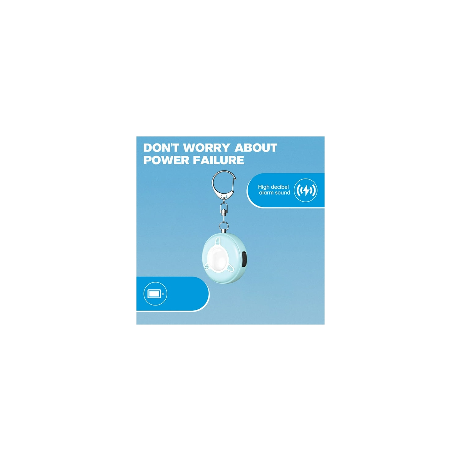 130dB smart anti-wolf alarm - sound and light dual alarm + LED flashlight Portable keychain design Safety protection for women when running at night