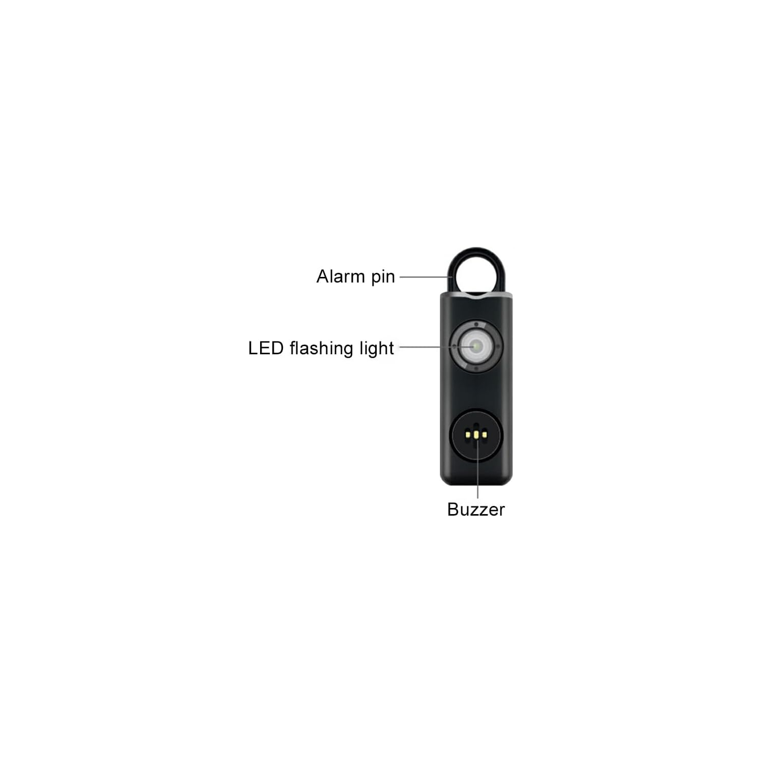 Compact Women's Personal Alarm - Loud 130dB Emergency Siren + LED Flashlight, Jogging/Night Safety Keychain