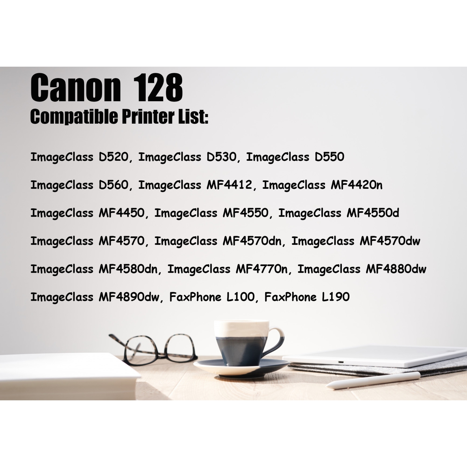 Ultra Toner® Compatible Canon 128 Black Toner Cartridge CRG-128 ImageClass D520 D530 D550 D560 MF4450 MF4550 MF4570dw MF4580dn MF4770n MF4880dw