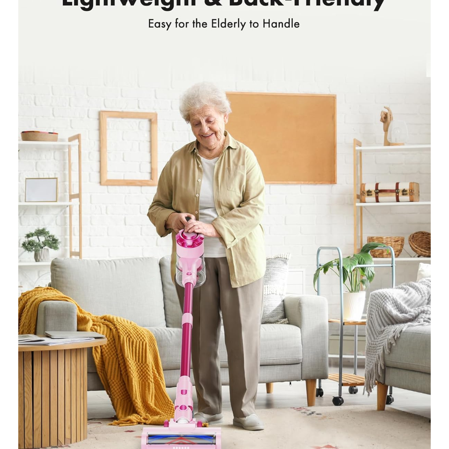 Cordless Vacuum Cleaner, Max 45mins Vacuums with LED Display, Powerful 8 in 1 Lightweight Vacuum Cleaners with 2 HEPA, Stick Vacuums Cordless for Pet