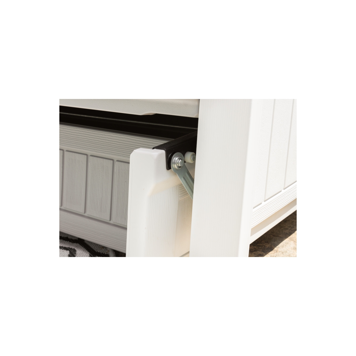 Suncast - Fauteuil coulissant Adirondack avec console - Gris colombe