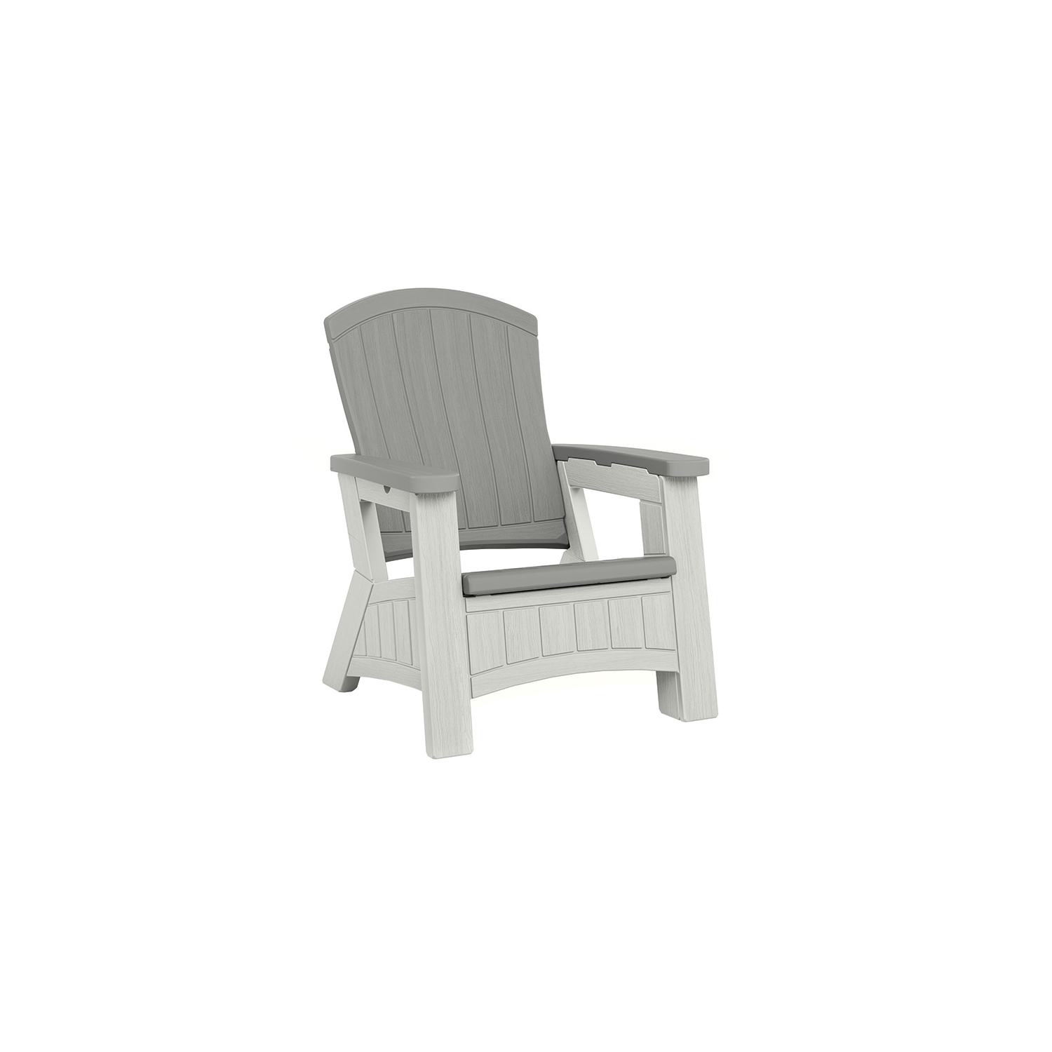 Suncast - Adirondack Chair w/Storage - Dove Gray/Ice Cube