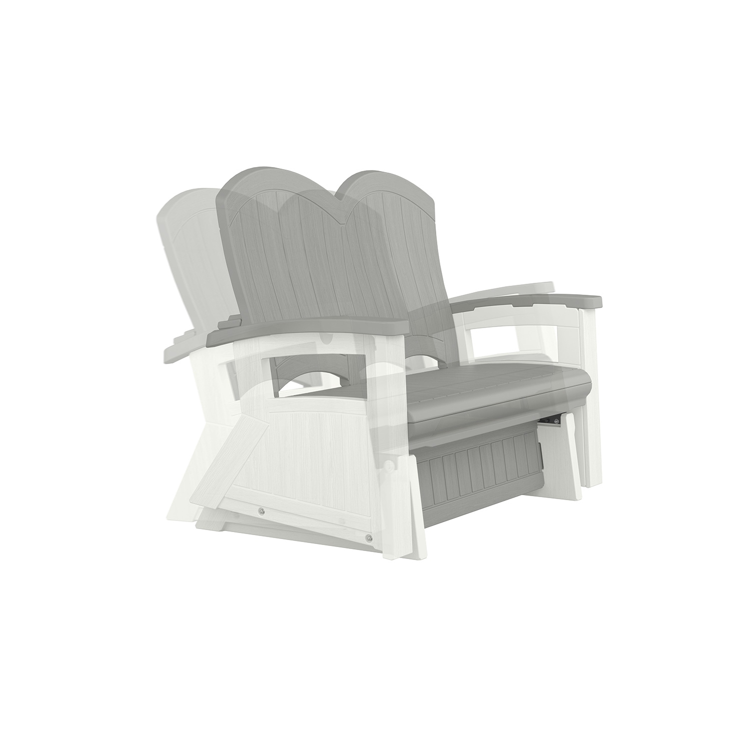 Suncast - Adirondack Glider - Dove Gray