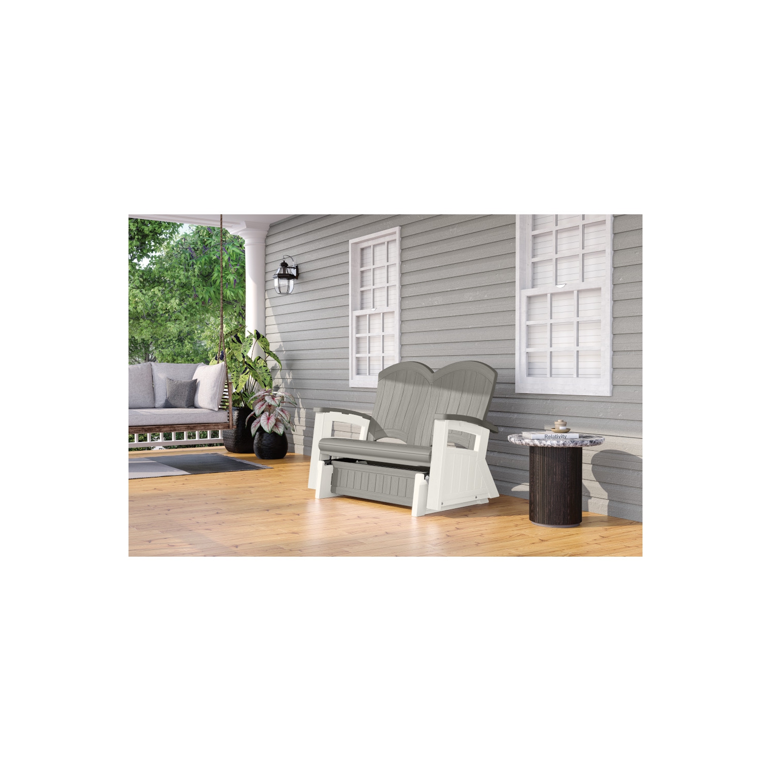 Suncast - Adirondack Glider - Dove Gray
