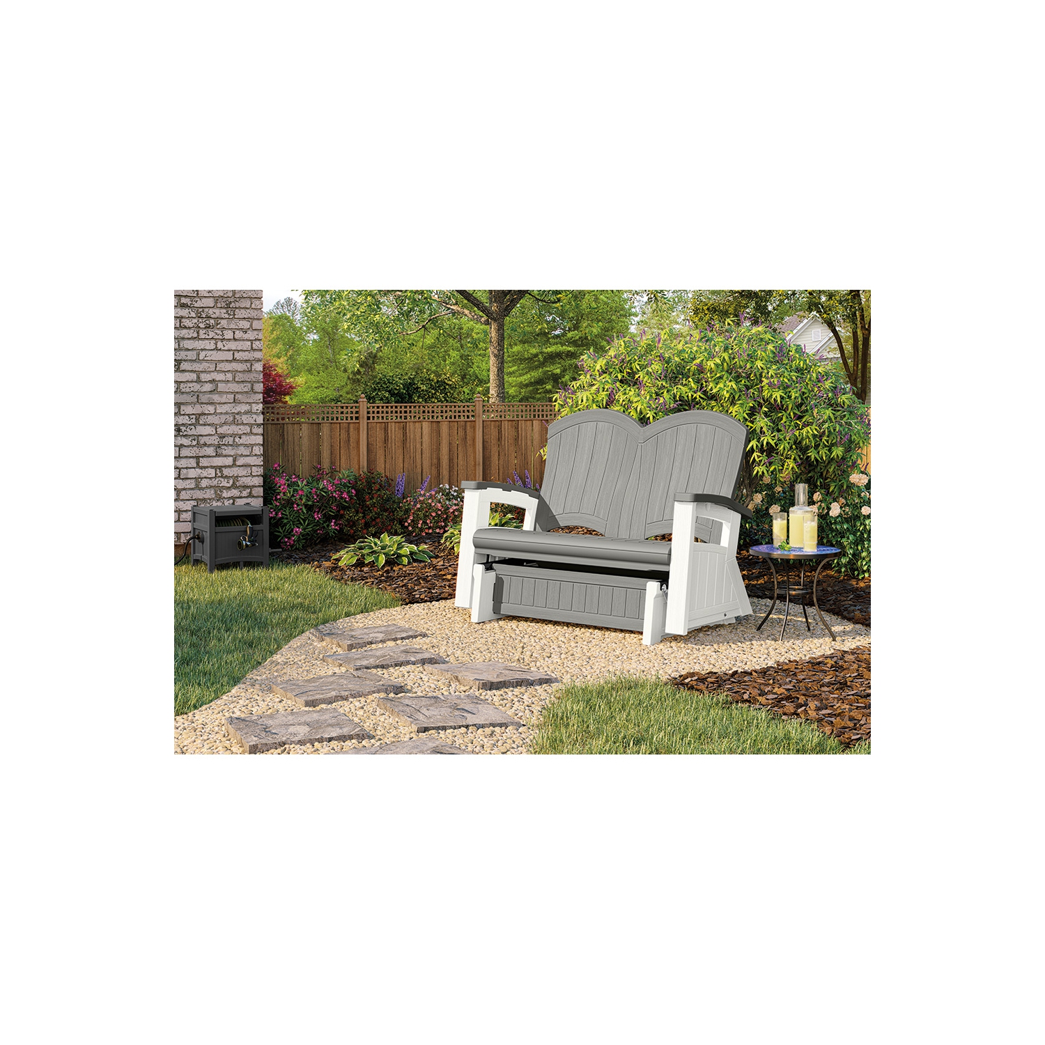 Suncast - Adirondack Glider - Dove Gray