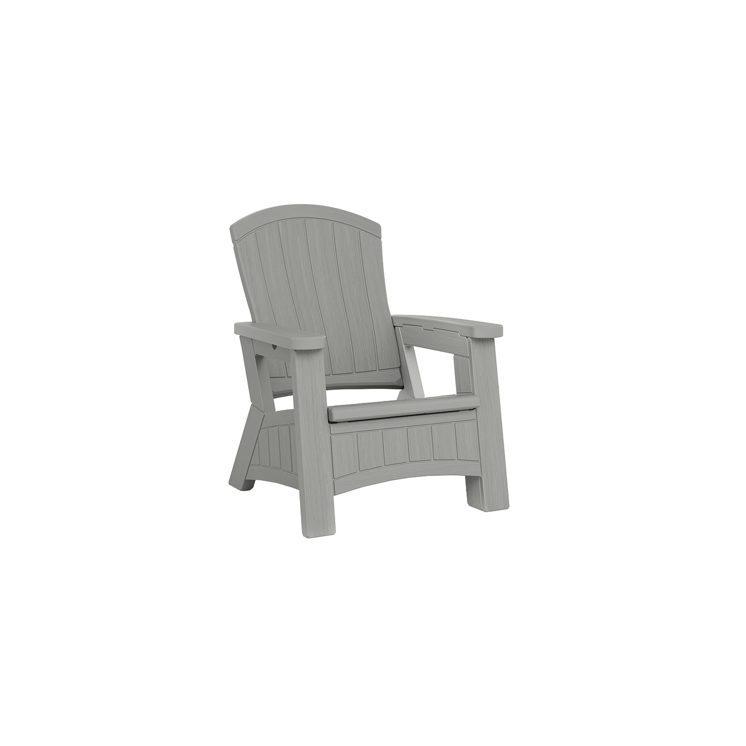 Suncast - Adirondack Chair w/Storage - Dove Gray