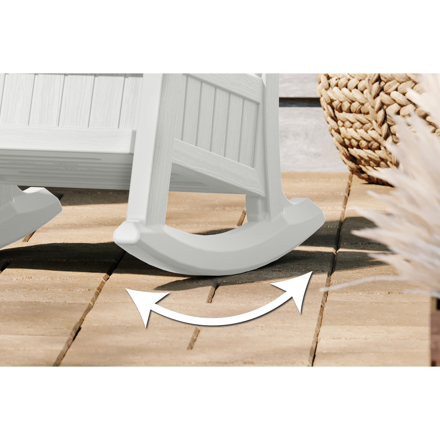 Suncast - Chaise berçante avec rangement - Ice Cube