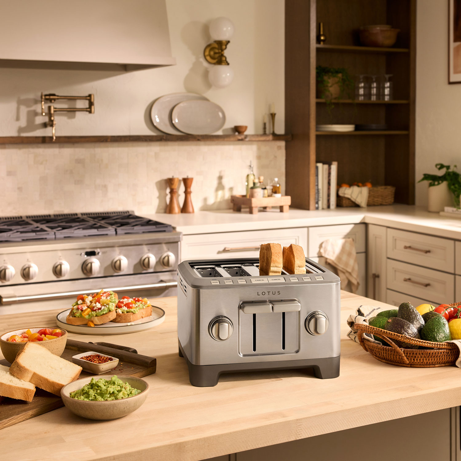 Grille-pain de Lotus - 4 tranches - Acier inoxydable
