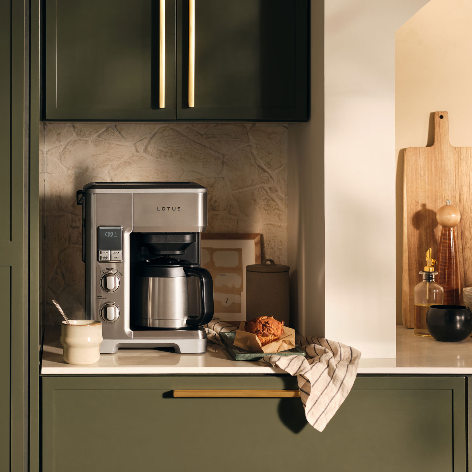 Lotus Drip Coffee Maker - 10 Cups - Stainless Steel