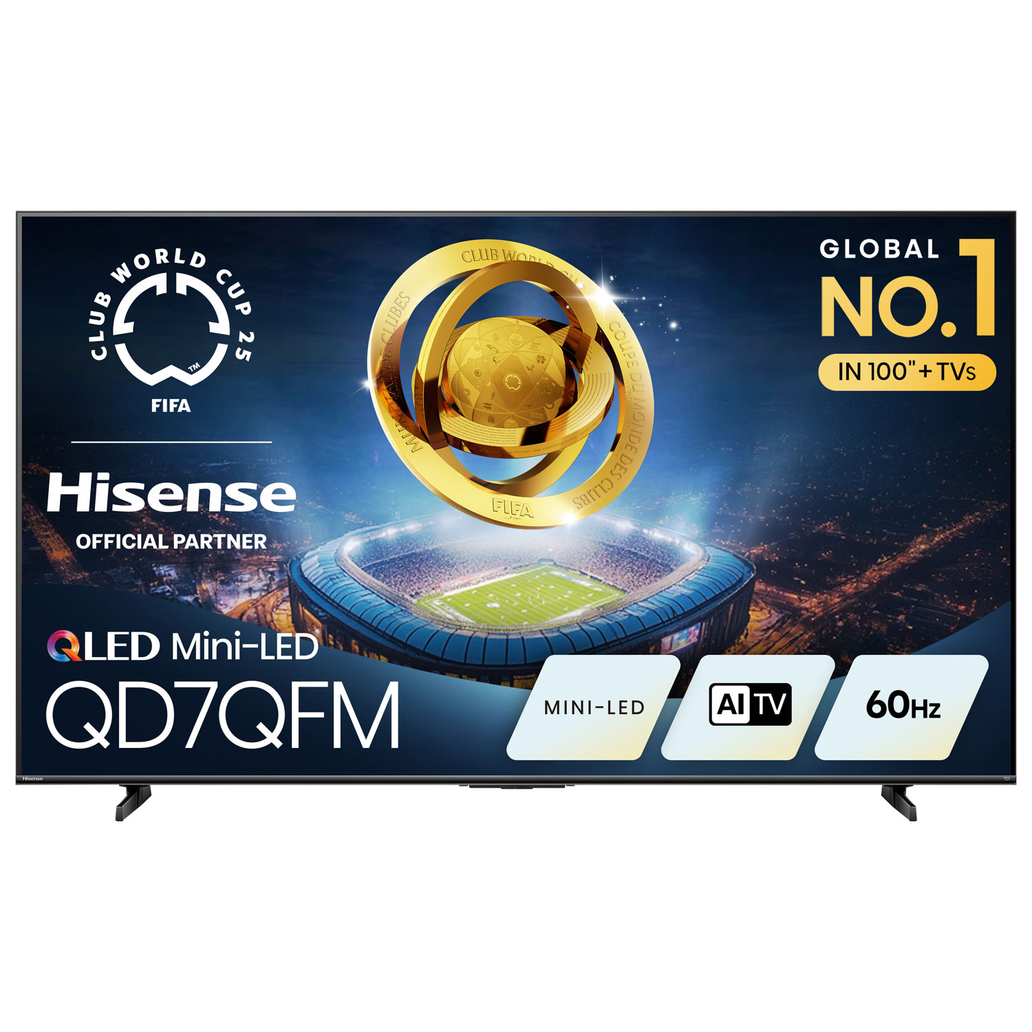 Hisense 55" 4K UHD HDR Mini-LED Smart Fire TV (55QD7QFM) - 2025
